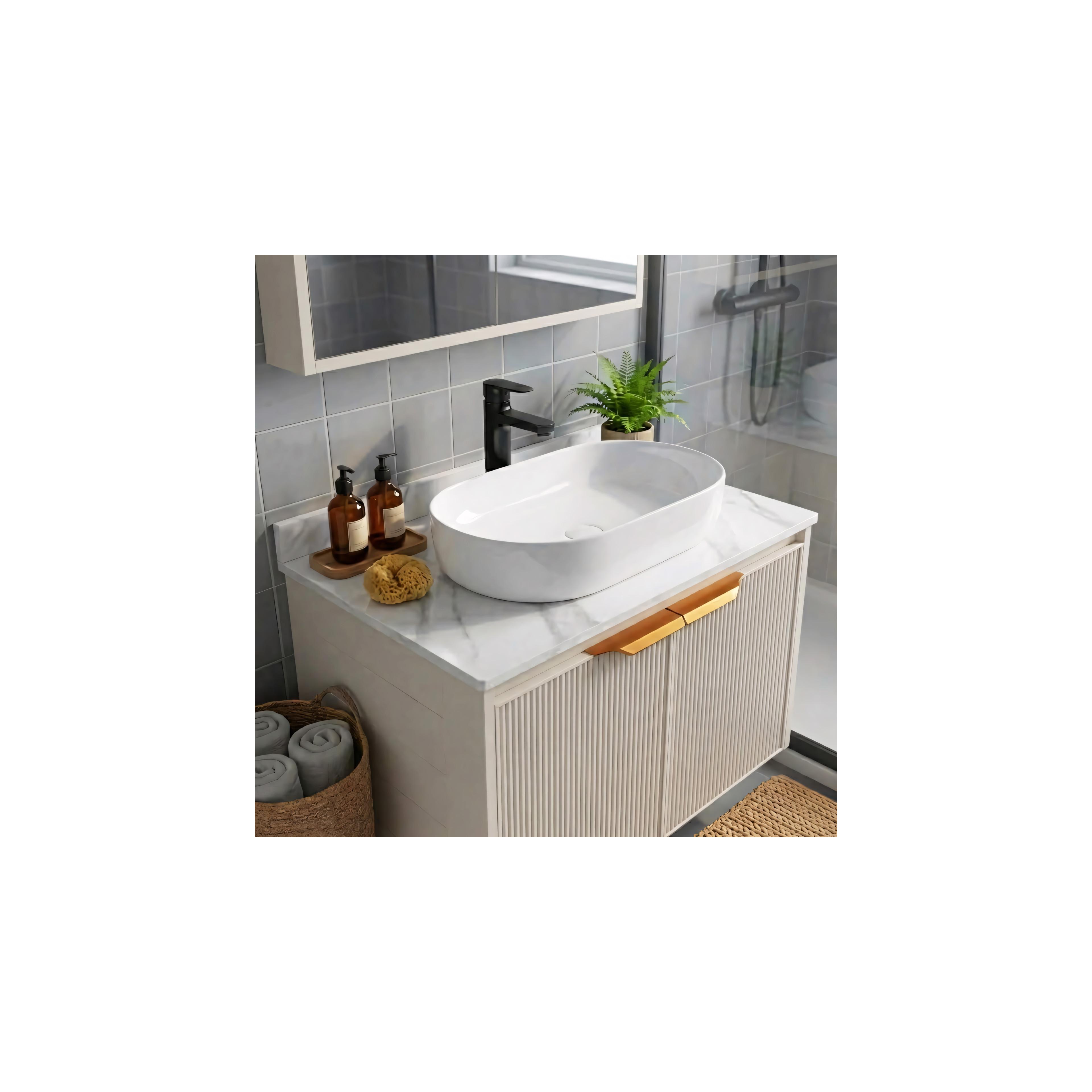 Комплект мебели для ванной с столешницей Marti 60cm Beige