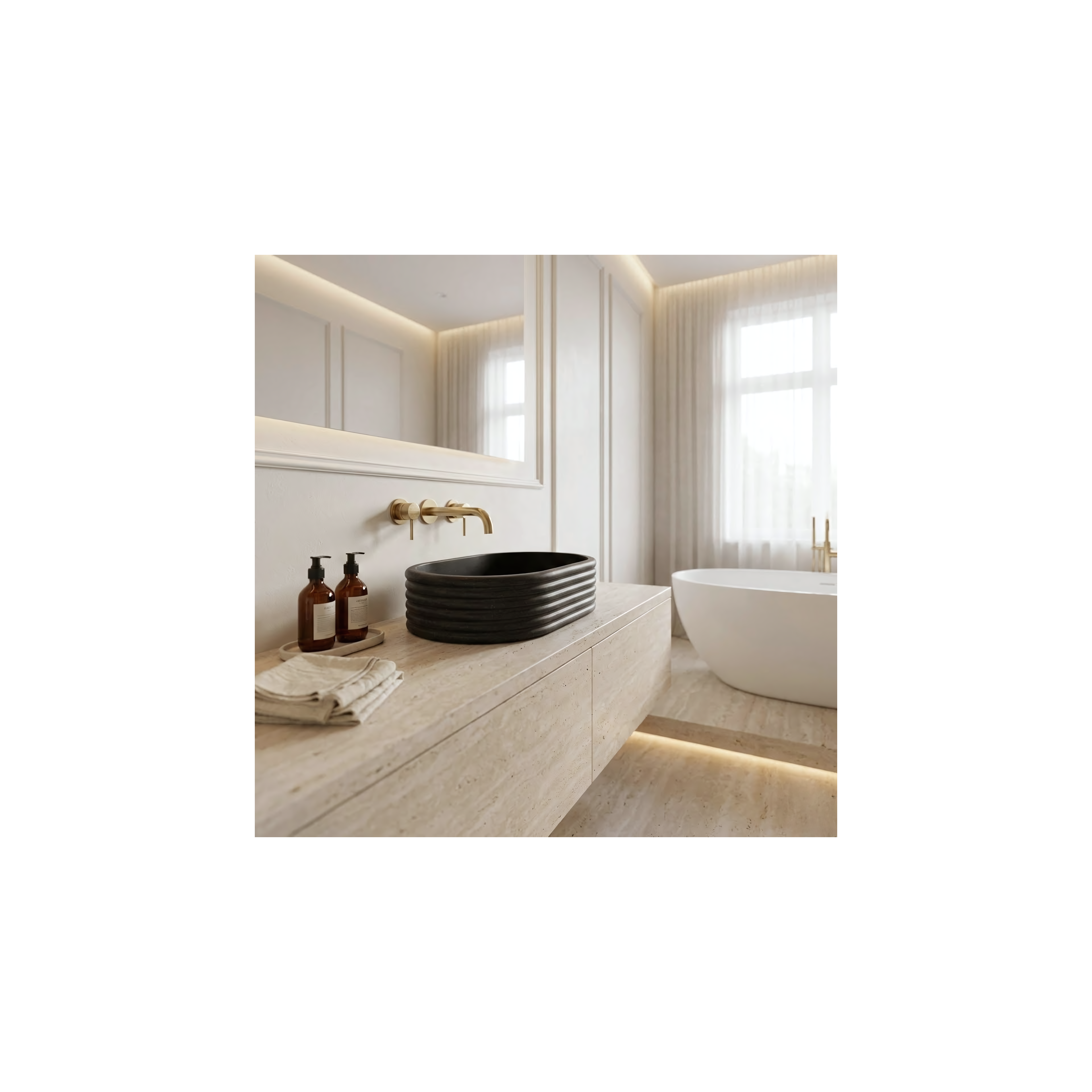 Aufsatzwaschbecken Rea Nicoletta Black