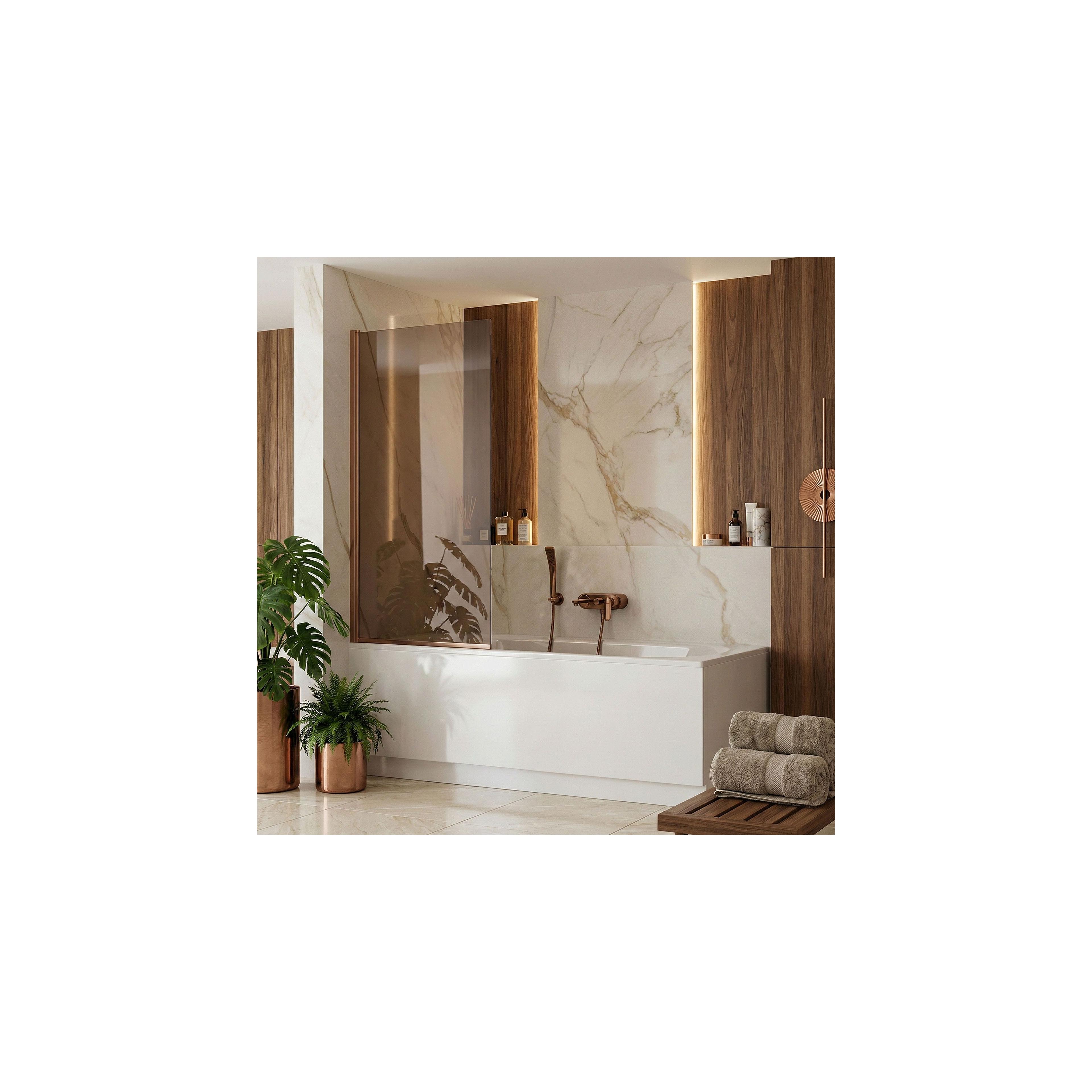 Pare-baignoire Rea Elegant Brush Copper 80