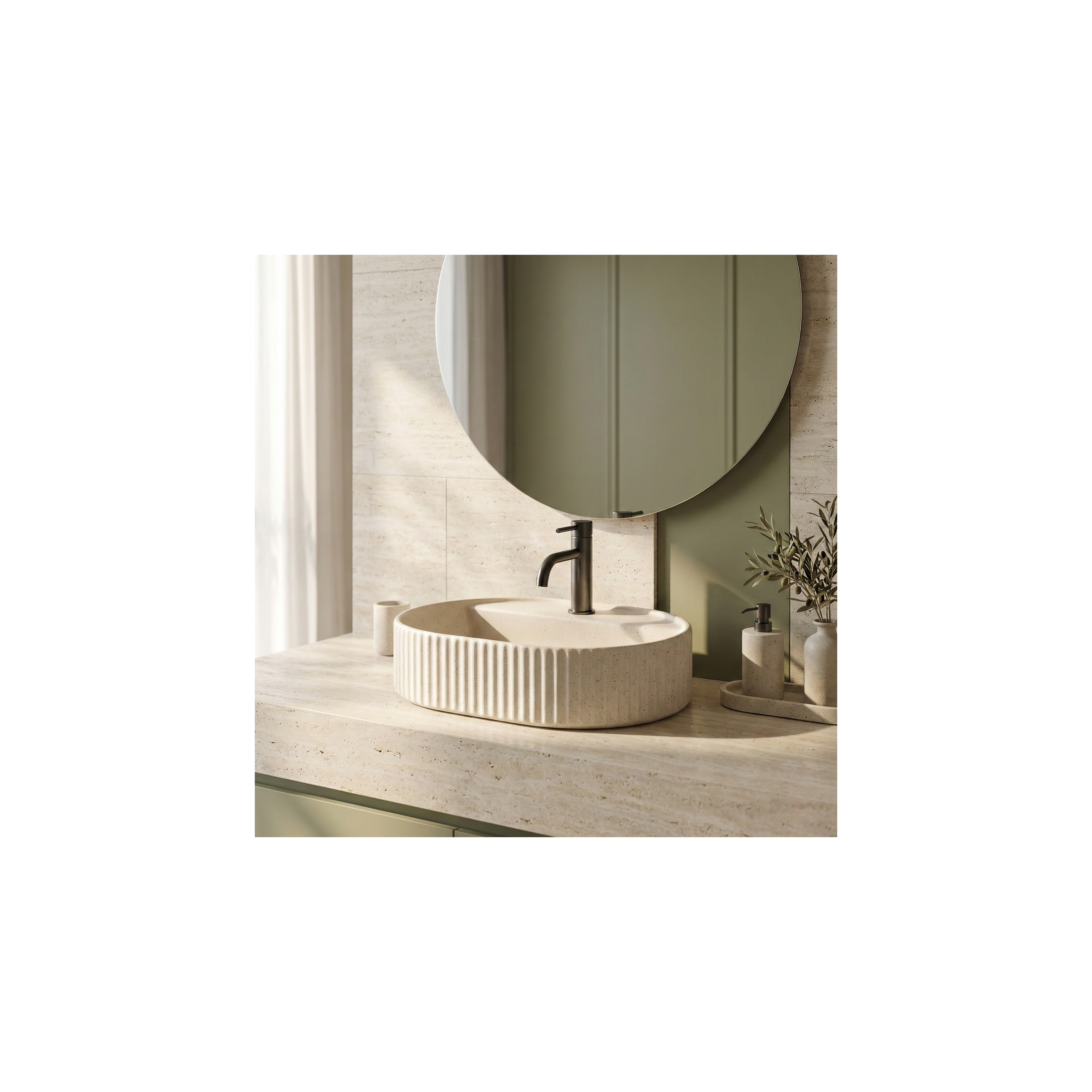 Aufsatzwaschbecken Rea Marcela 50 Vanilla