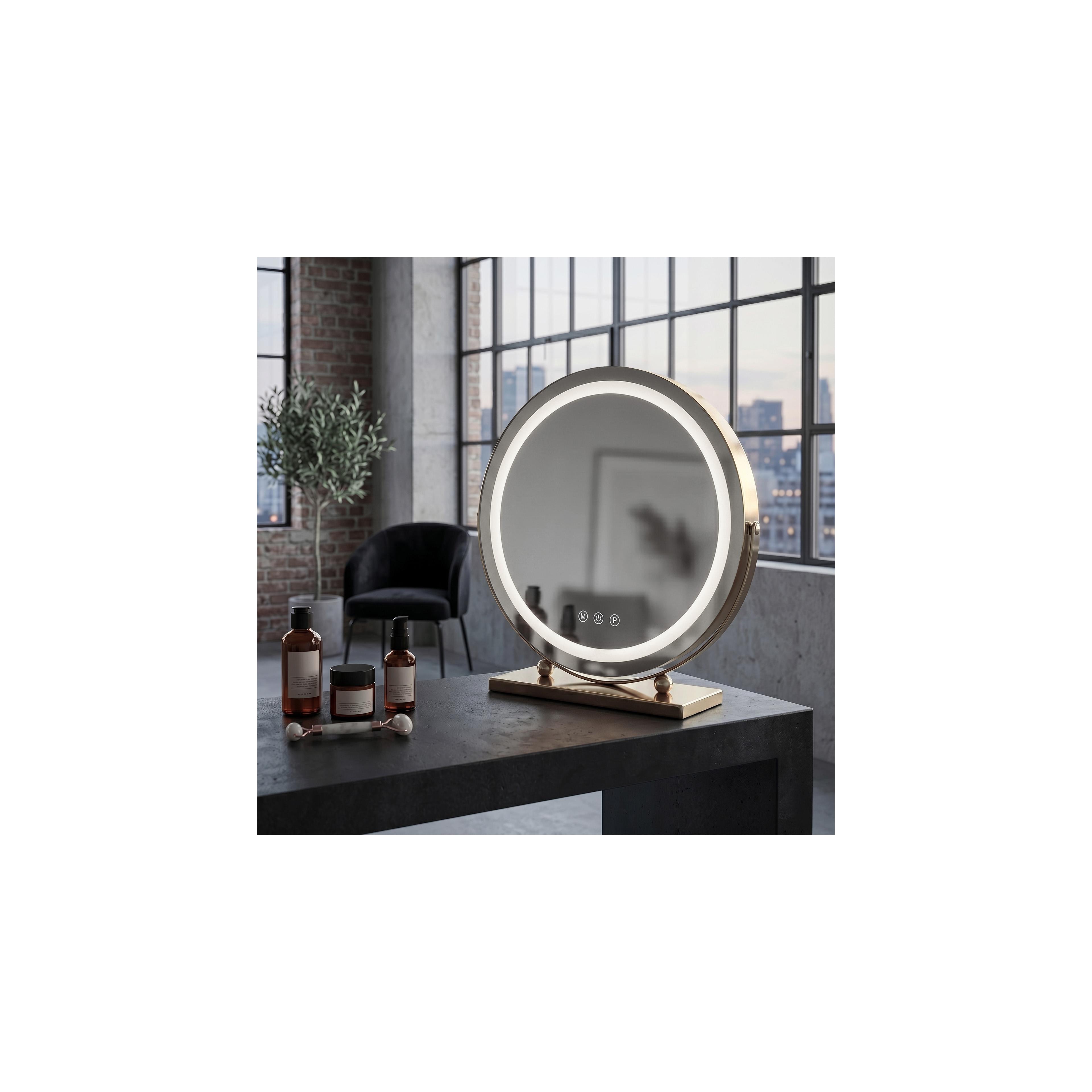 Spiegel LED MAKE-UP L.Gold 40 cm