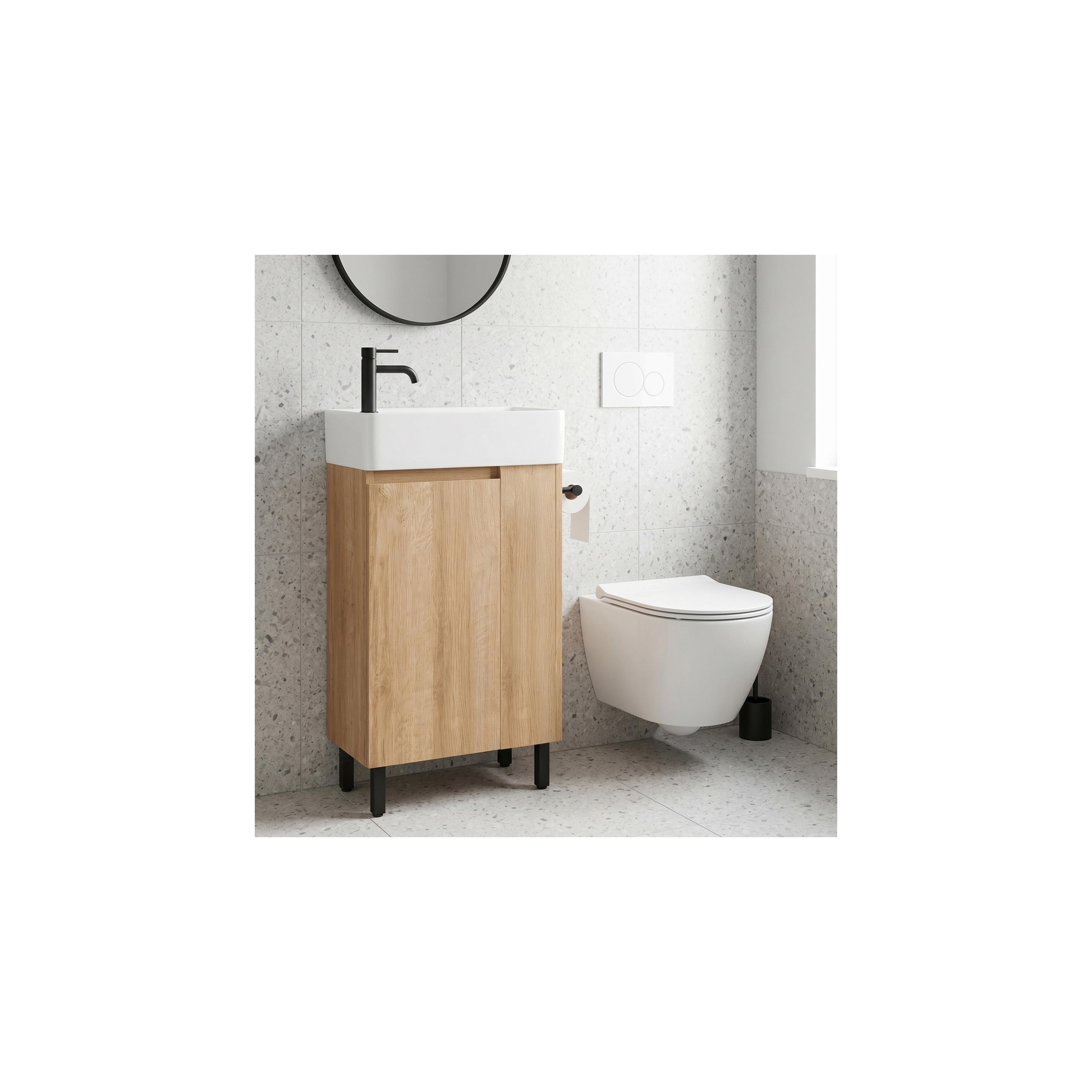 Badezimmerschrank mit Waschbecken REA Astra 43cm