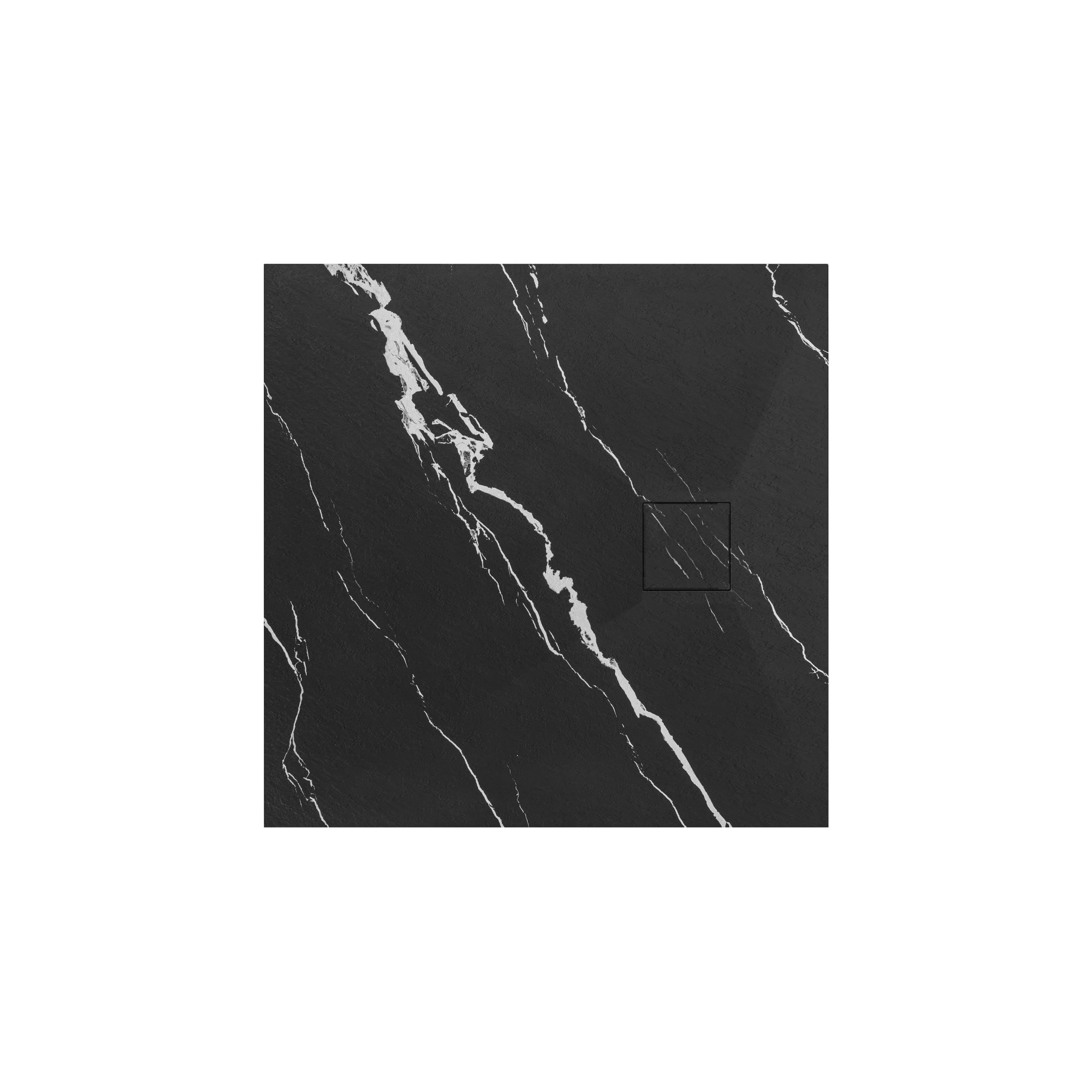 Duschtasse Magnum CARRARA BLACK 90x90
