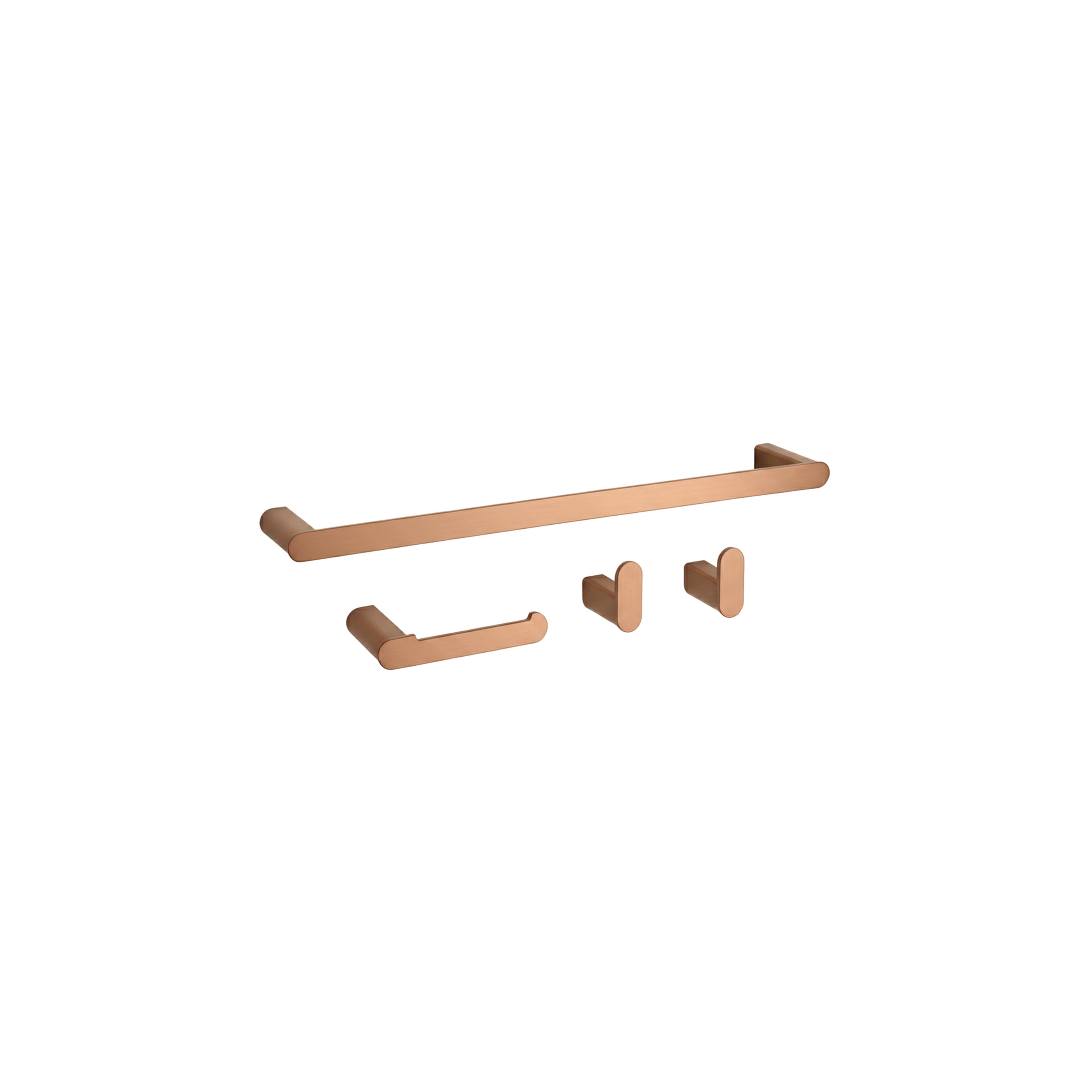 Badezimmer-Accessoire-Set Mati Brush Copper 4-teilig