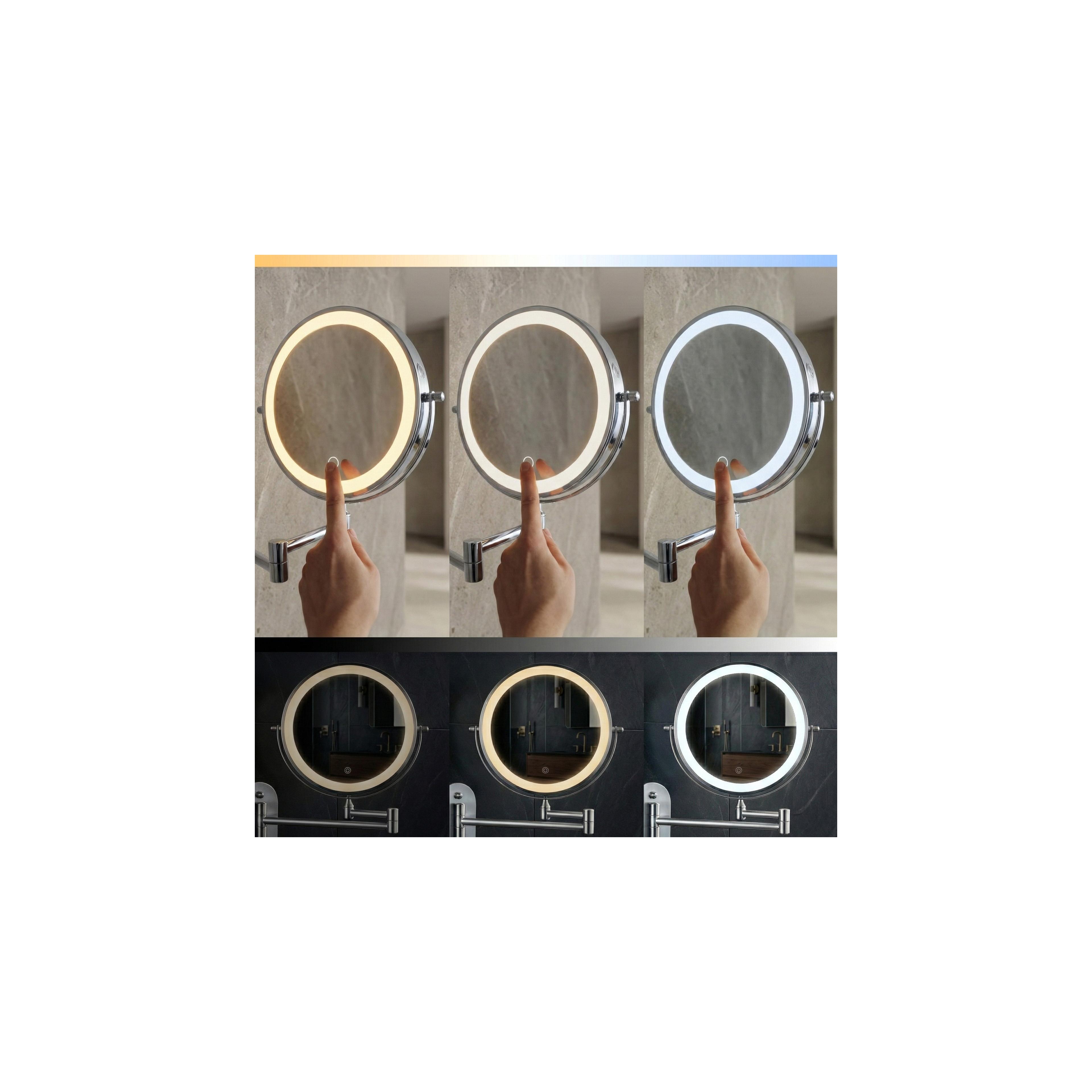 Mirror LED Glow Chrome