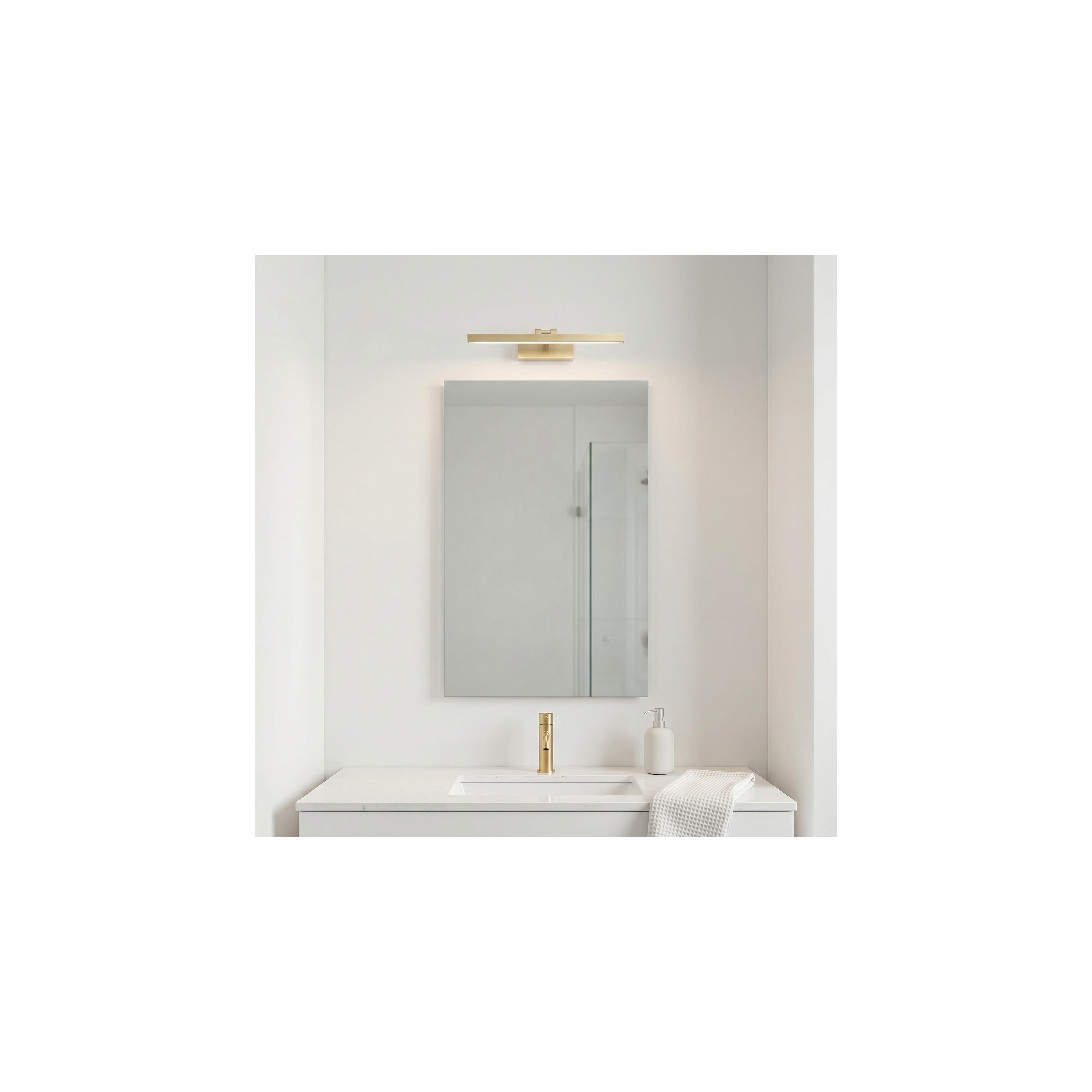 Επιτοίχο φωτιστικό μπάνιου LED APP1863-1W 40cm BRUSH GOLD