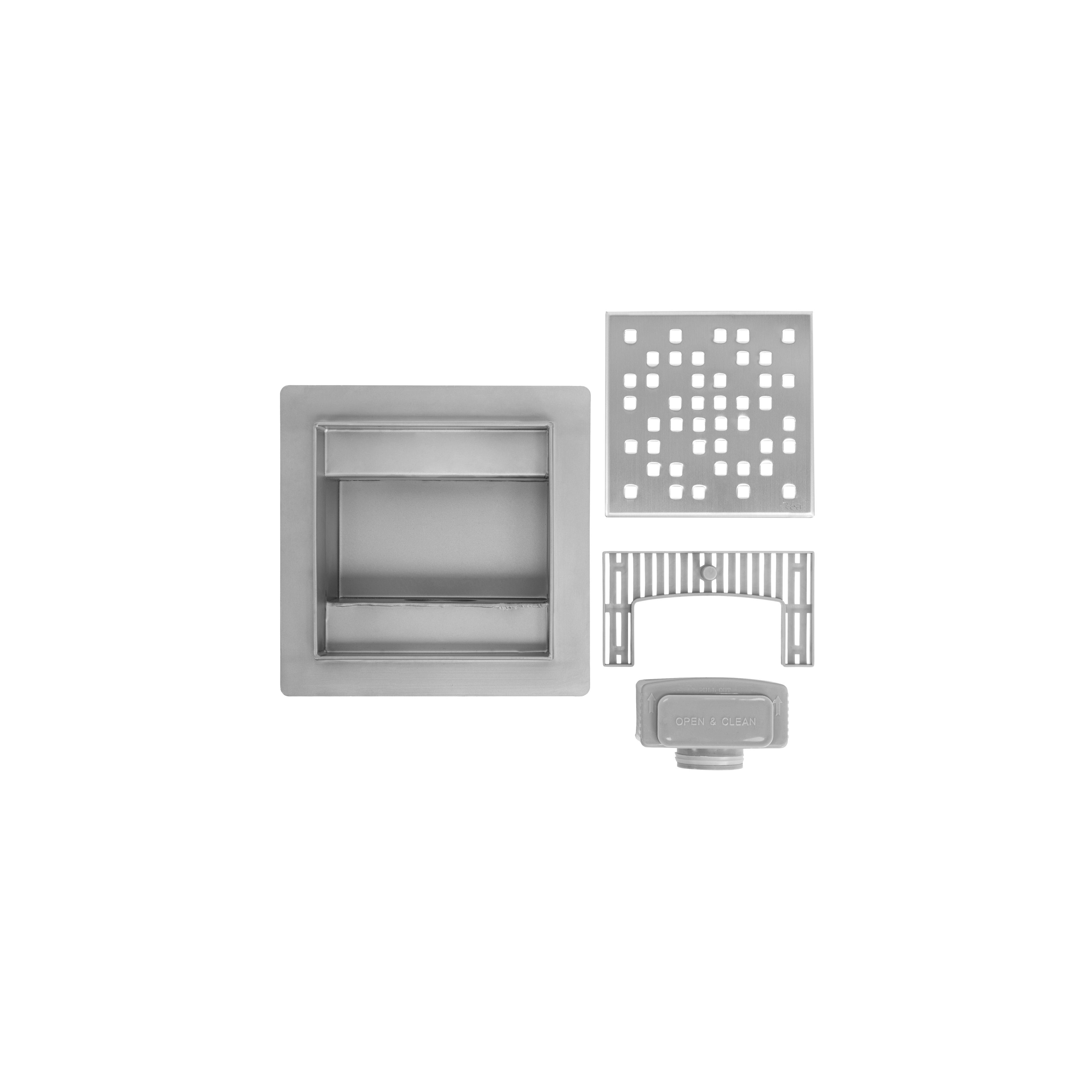 Duschrinne REA DOTS Nickel Brush 12x12