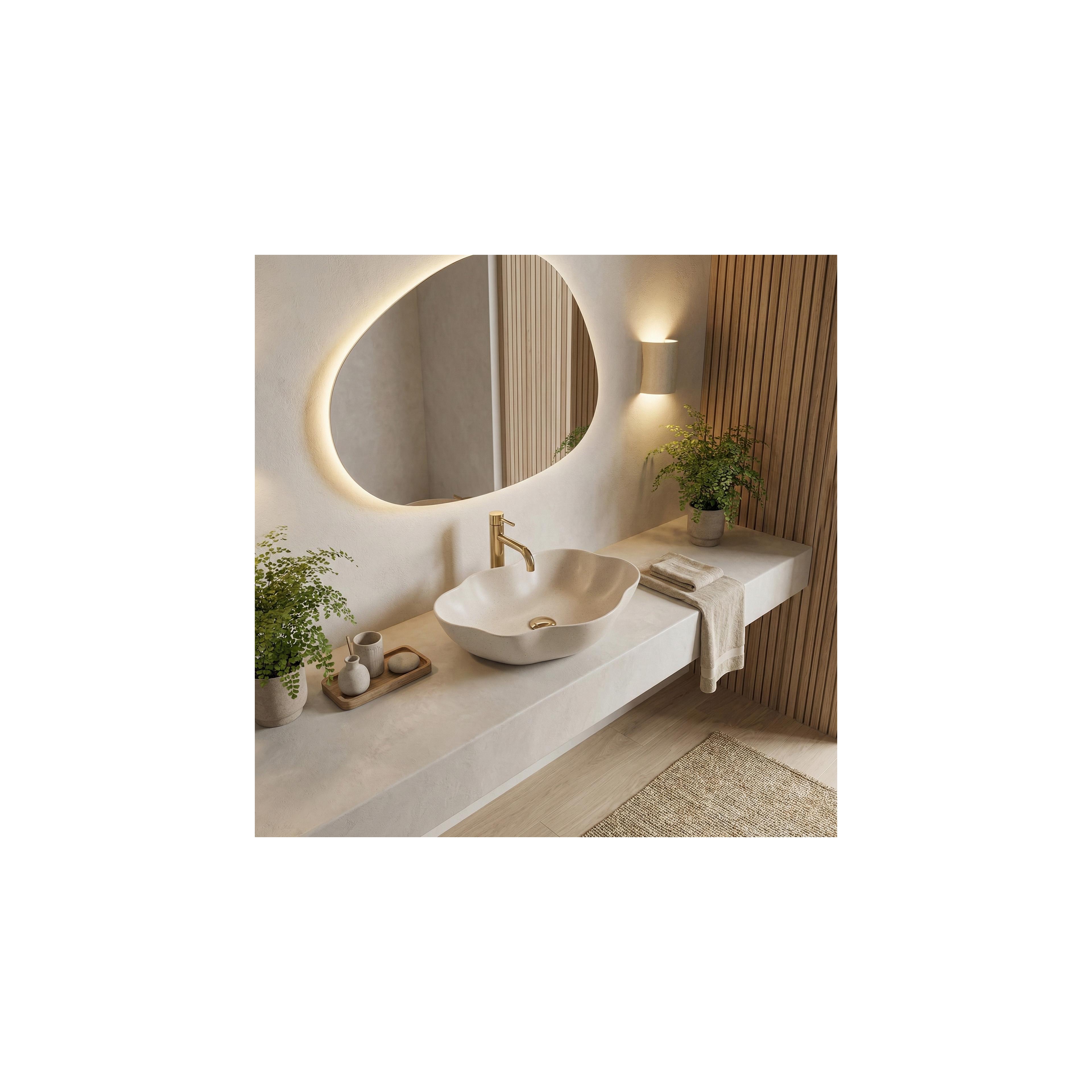 Umywalka nablatowa Rea Pearl Warm
