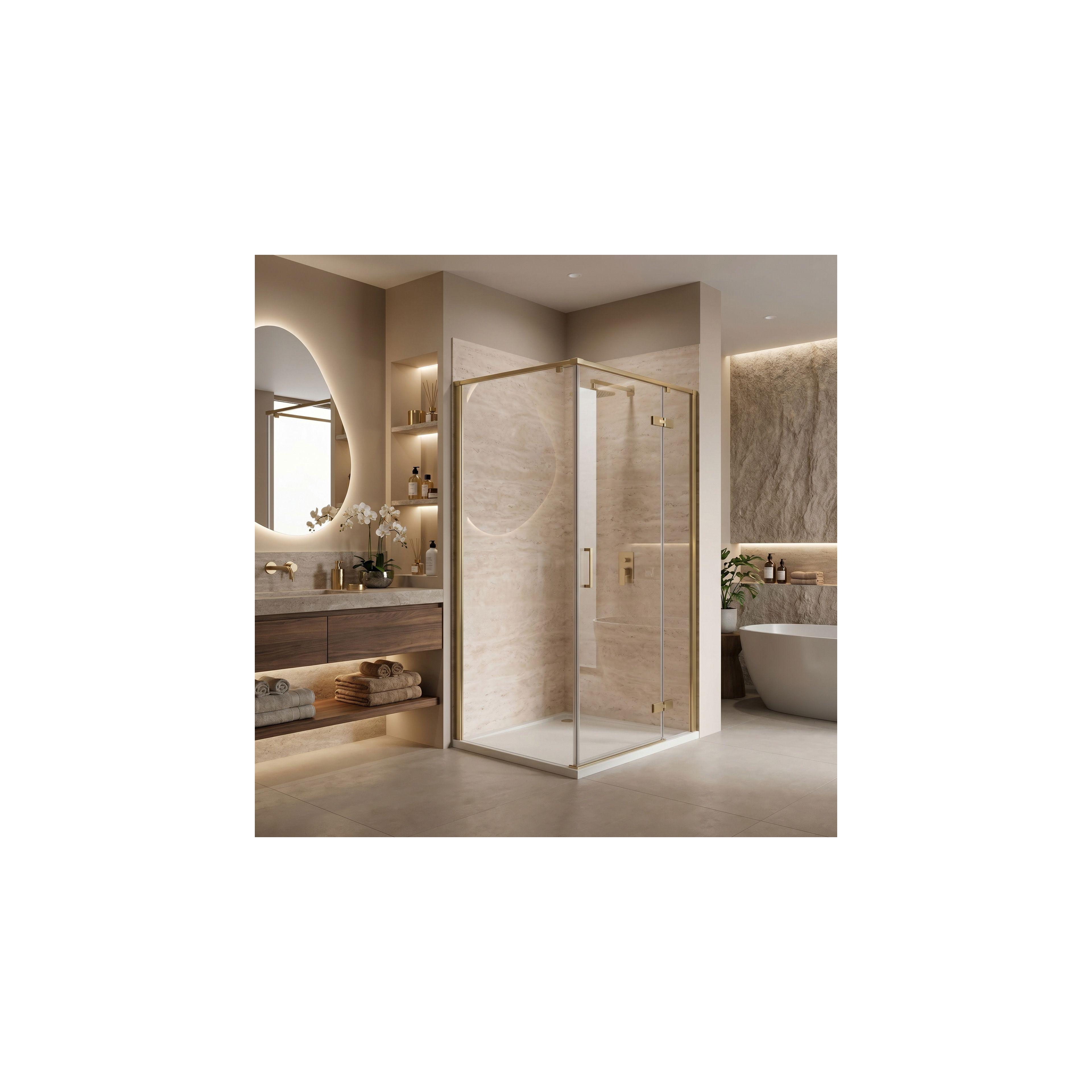 Duschkabine Rea Bruno 120x90 Brush Gold