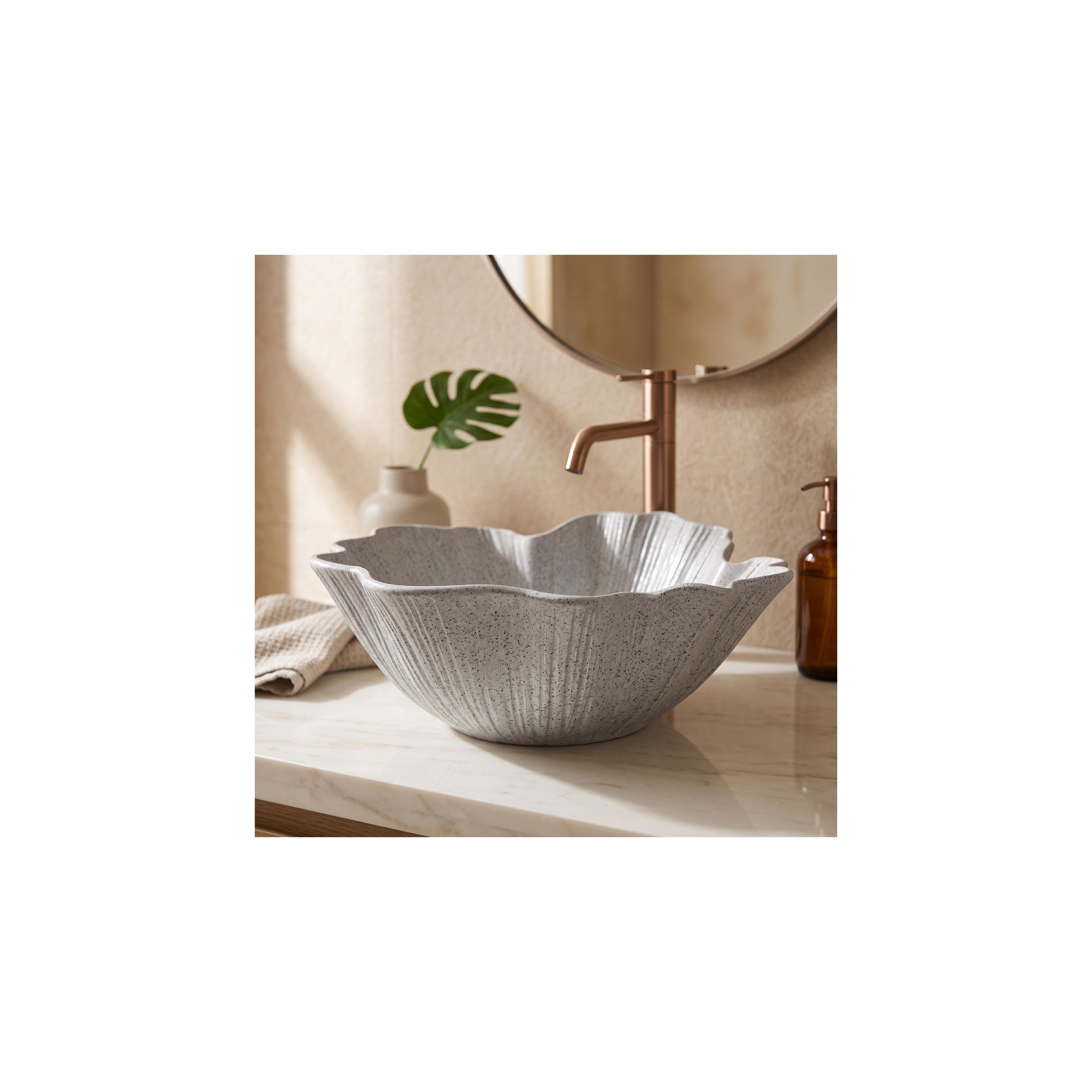 Aufsatzwaschbecken Rea Flower Grey