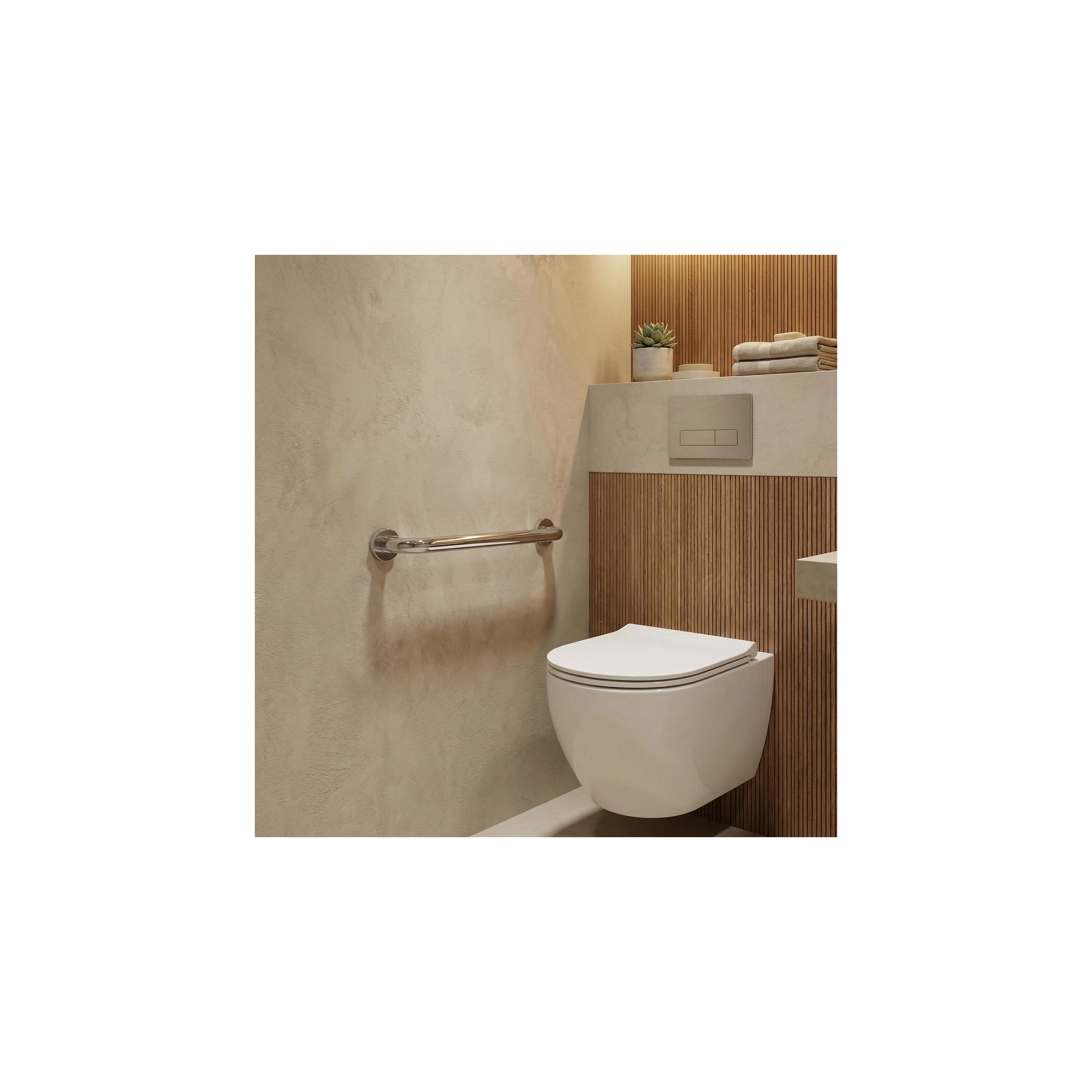 Gerader Haltegriff fürs Badezimmer Chrome 40cm