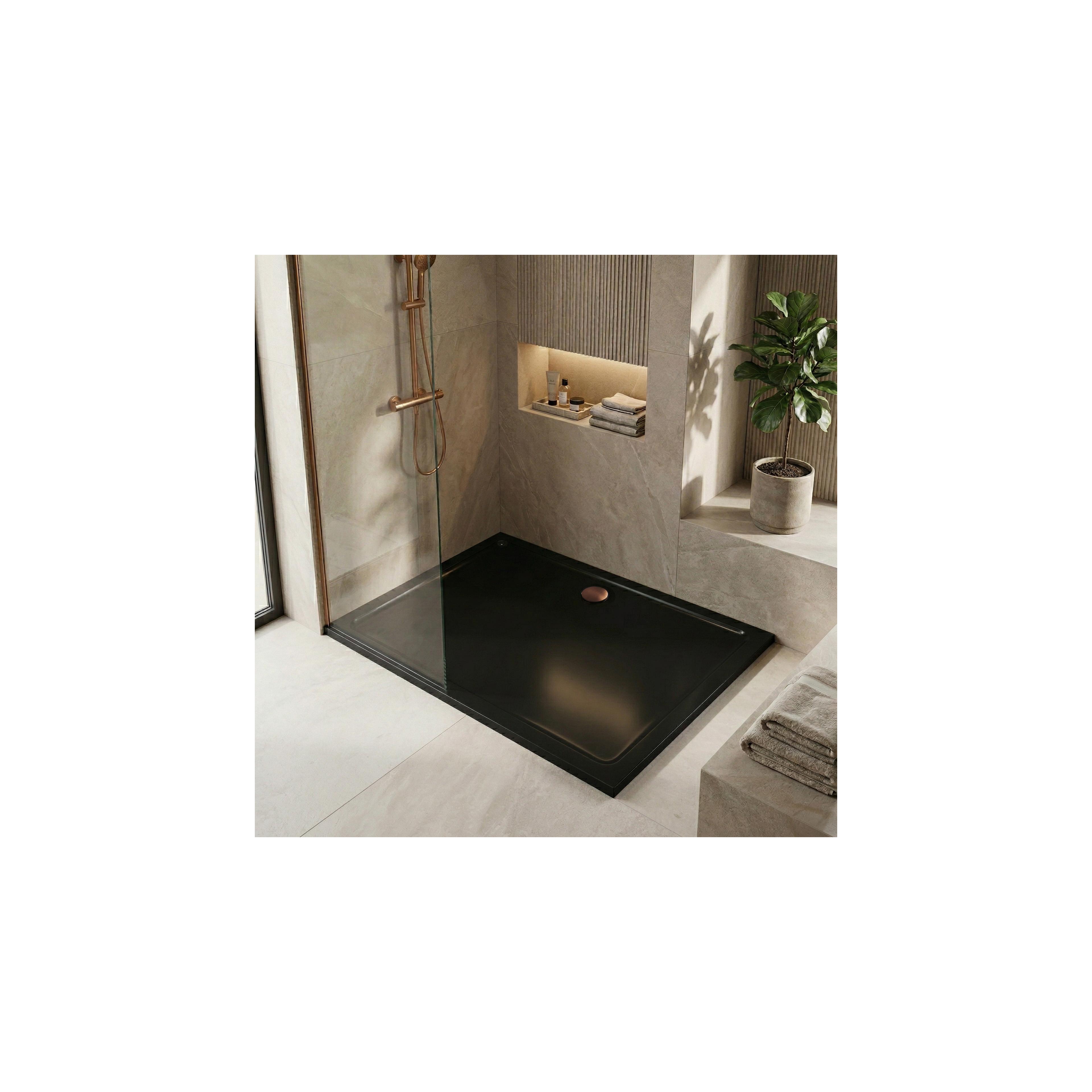 Acryl Duschwanne Rea Savoy Black 80x100