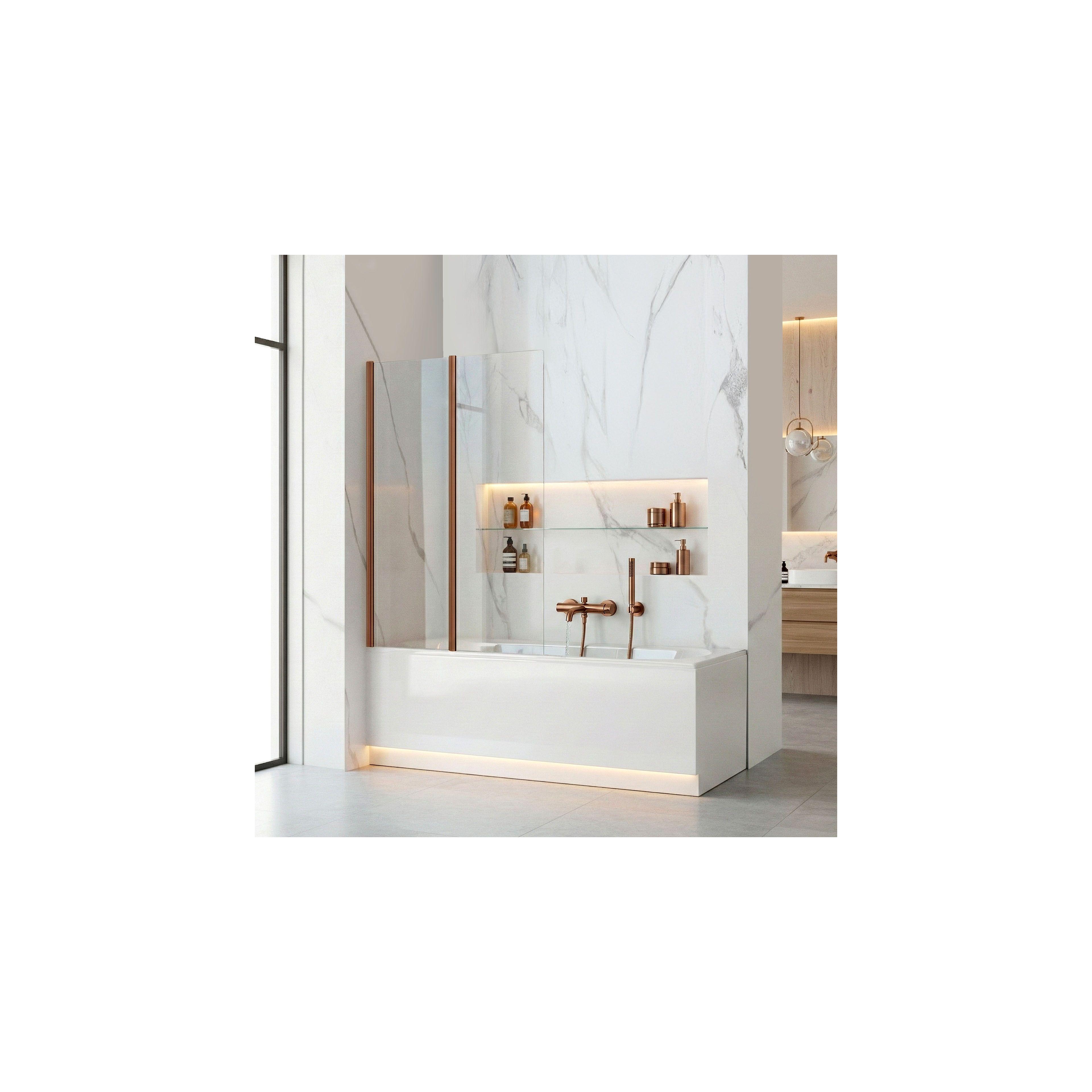 Pare-baignoire pliant Rea Agat-2 100 Brush Copper