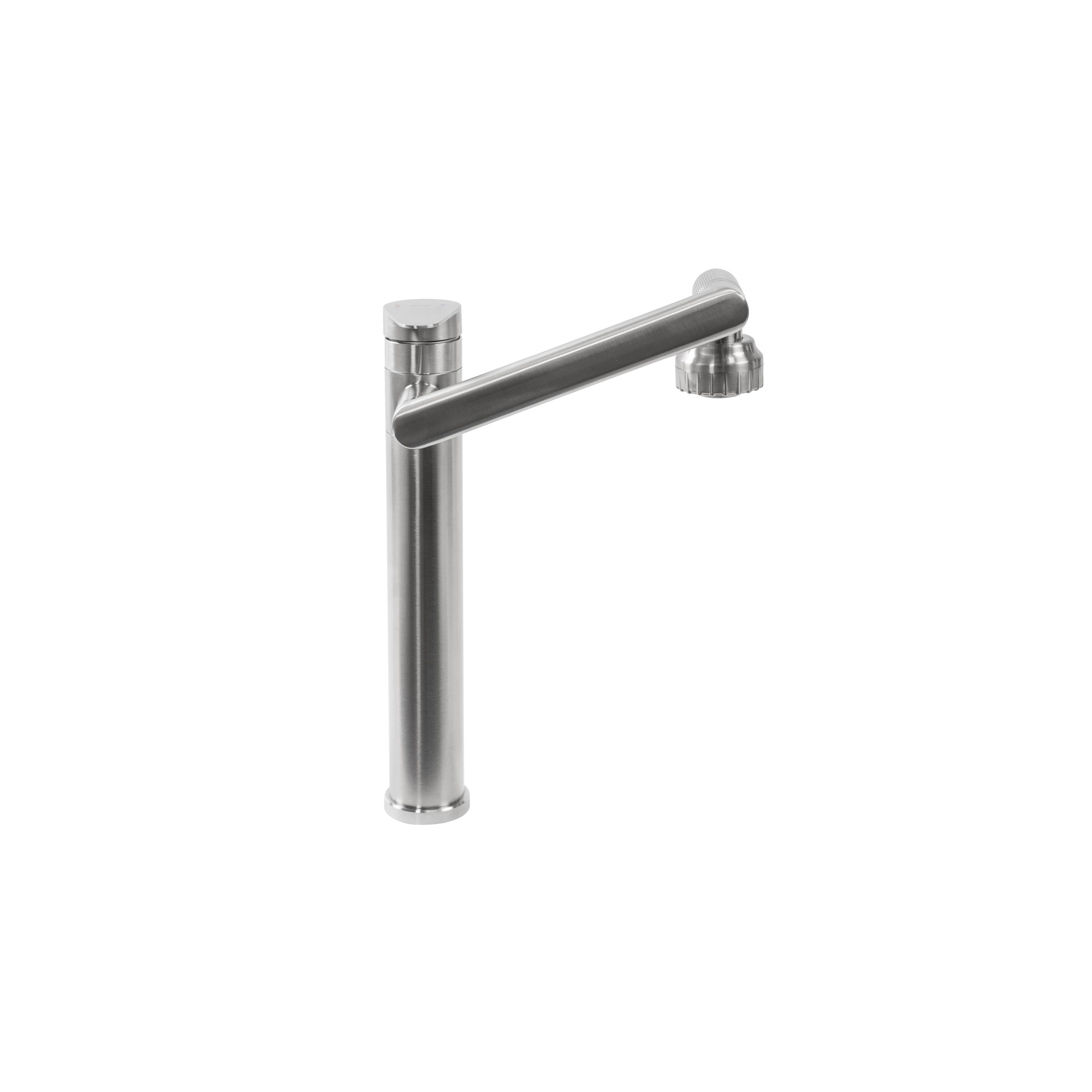 Waschbeckenarmatur Rea PACO Nickel Brush INOX High