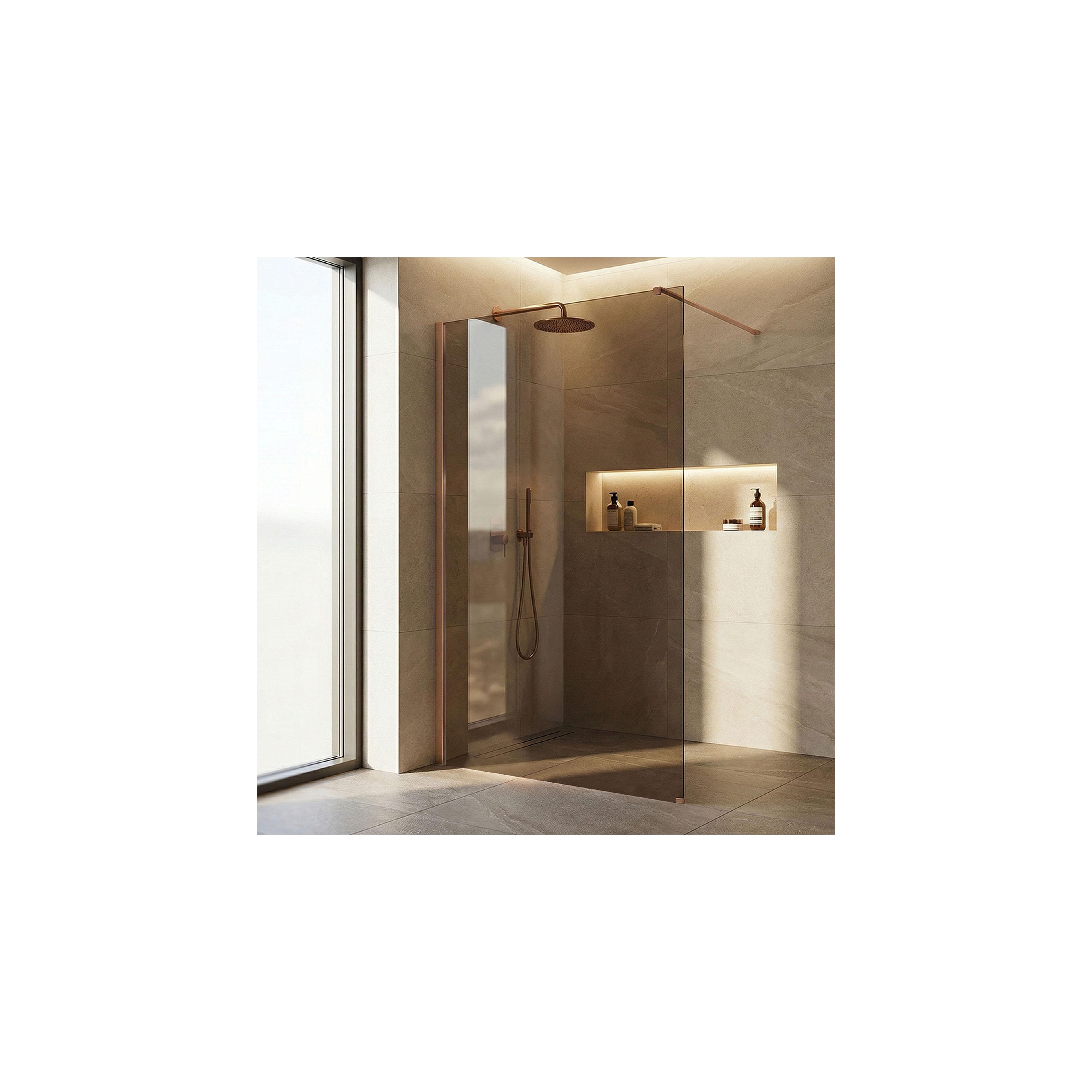 Duschwand Rea Flexi Brown / Brush Copper 110