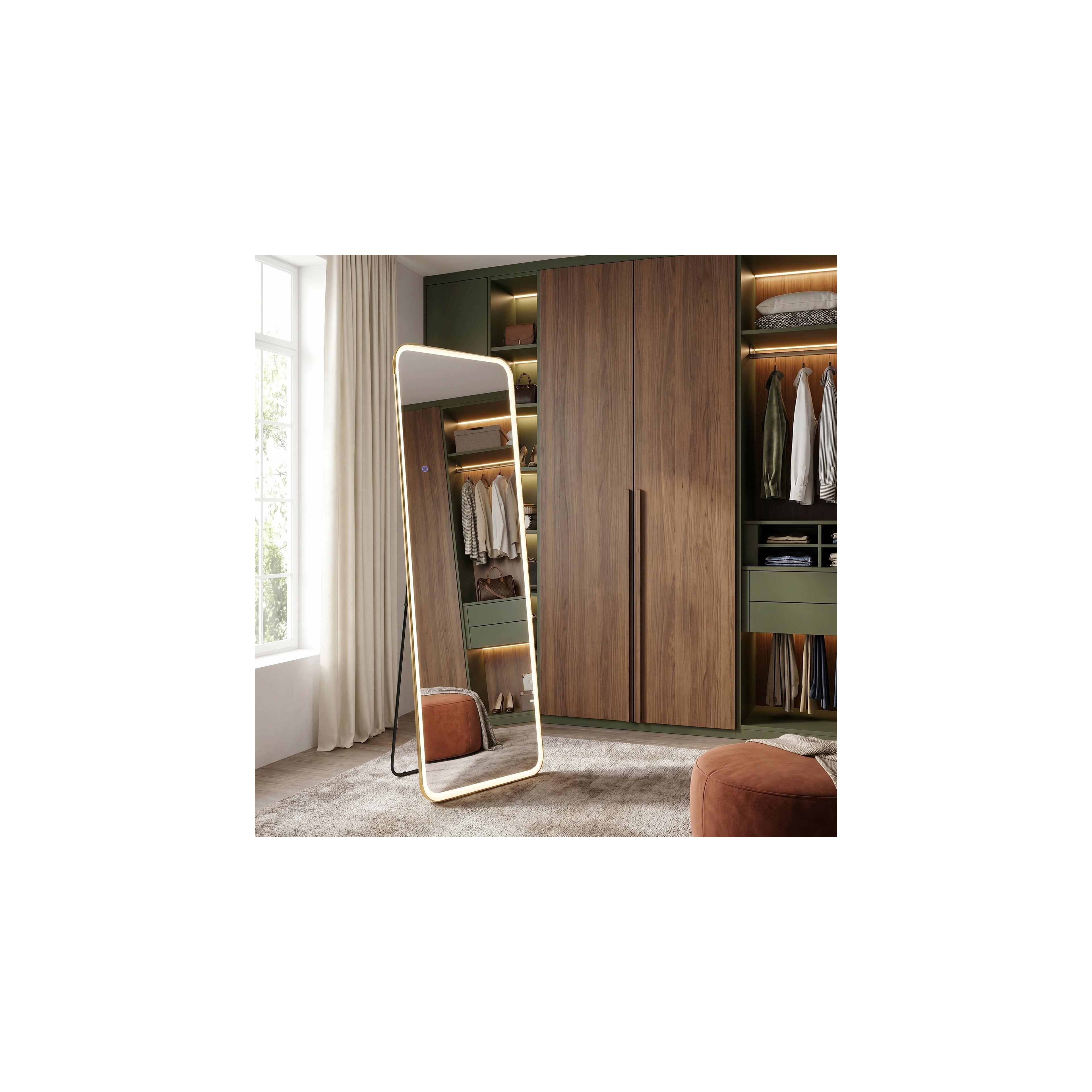 Spiegel LED Classico 50x160cm Brush Gold