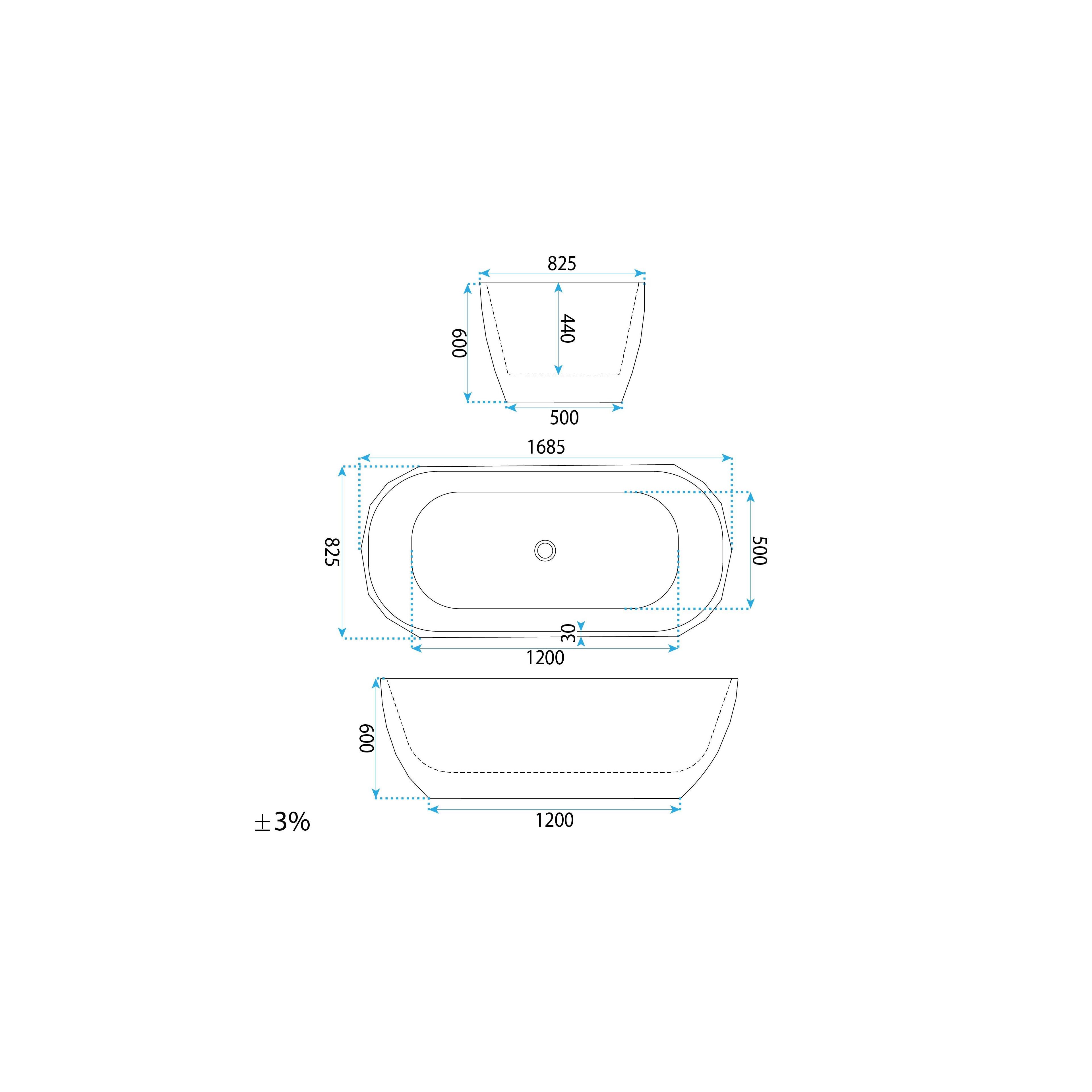 Freestanding bath Rea Celia 170