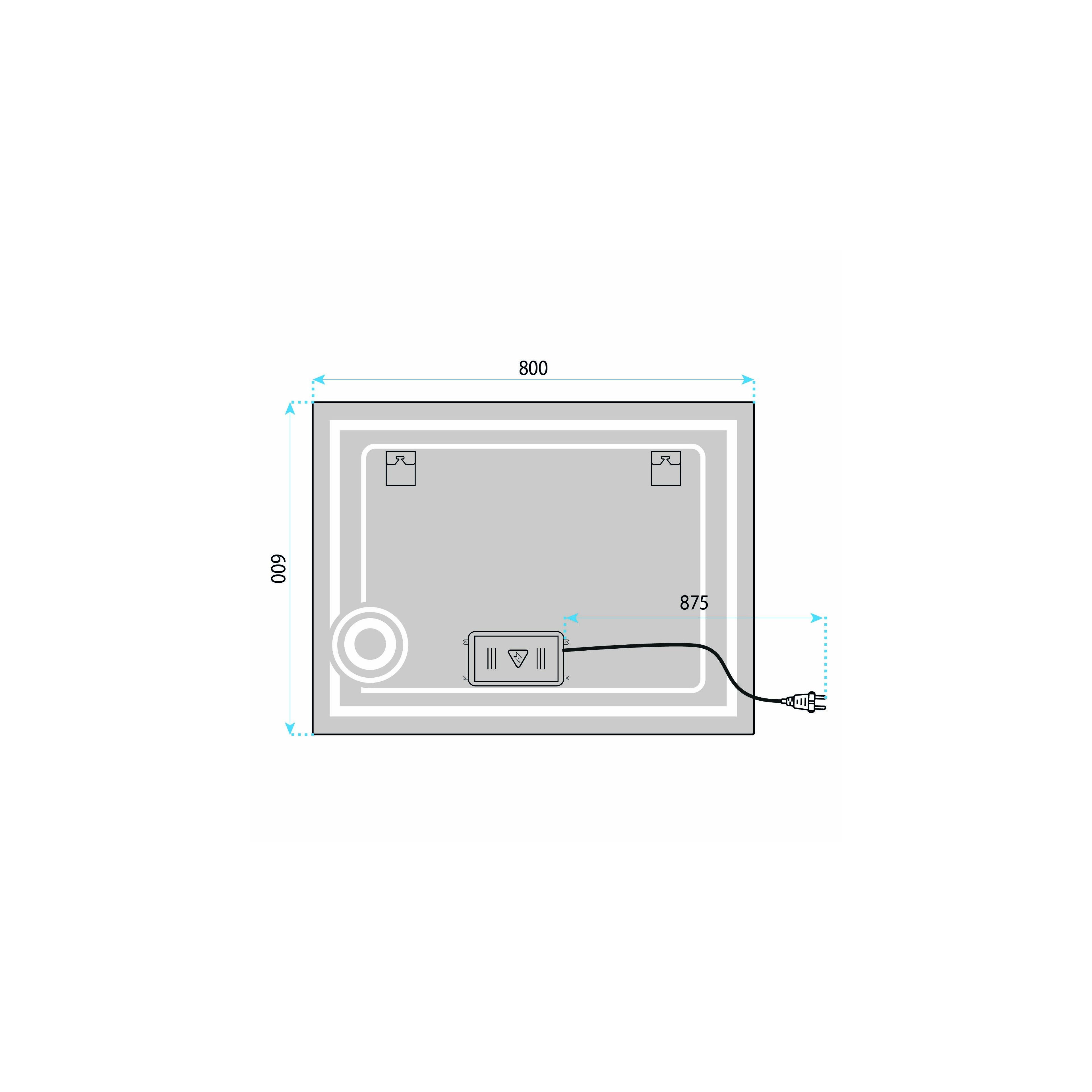 Spiegel LED 80x60cm HAVEN