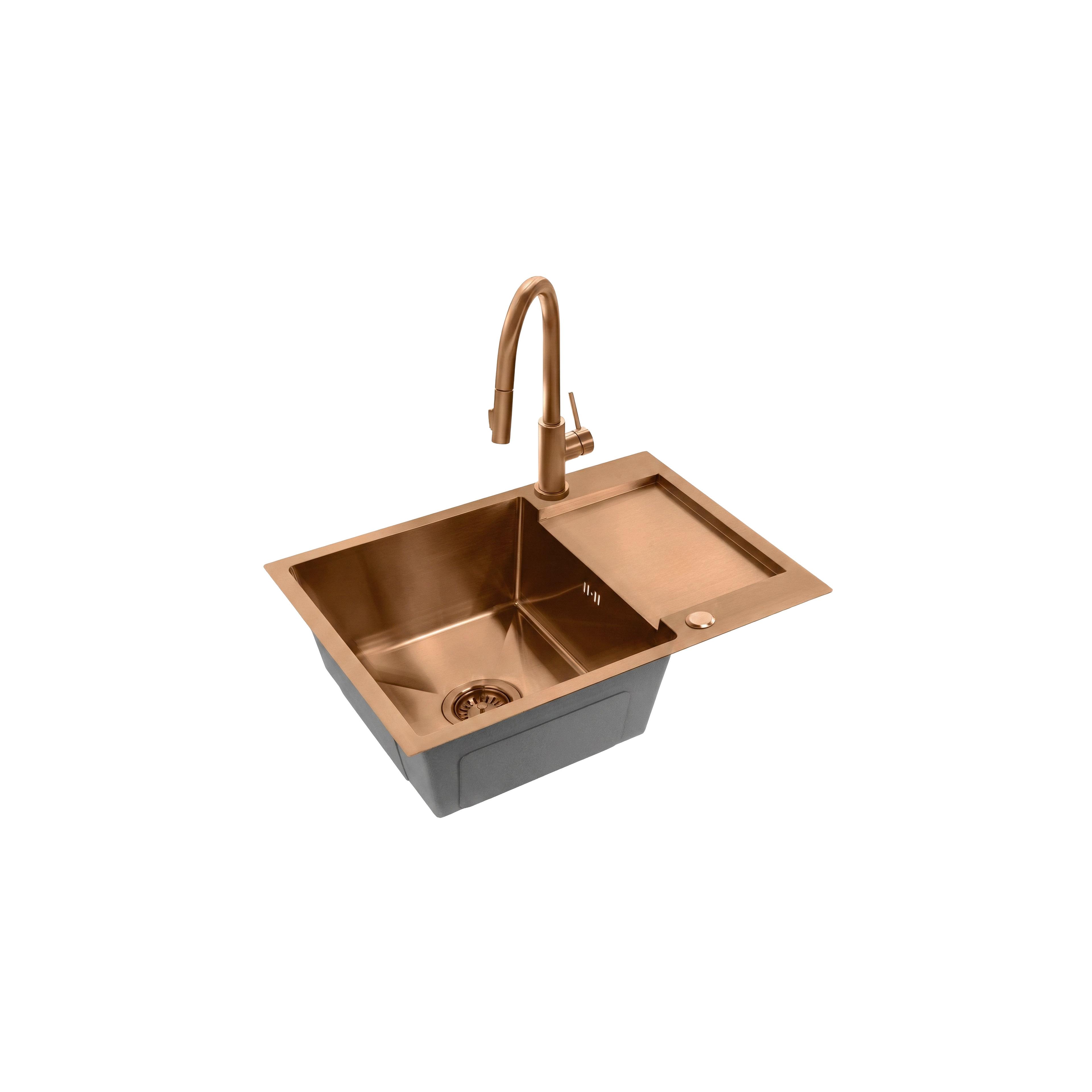 Edelstahlspüle Paul BRUSH COPPER