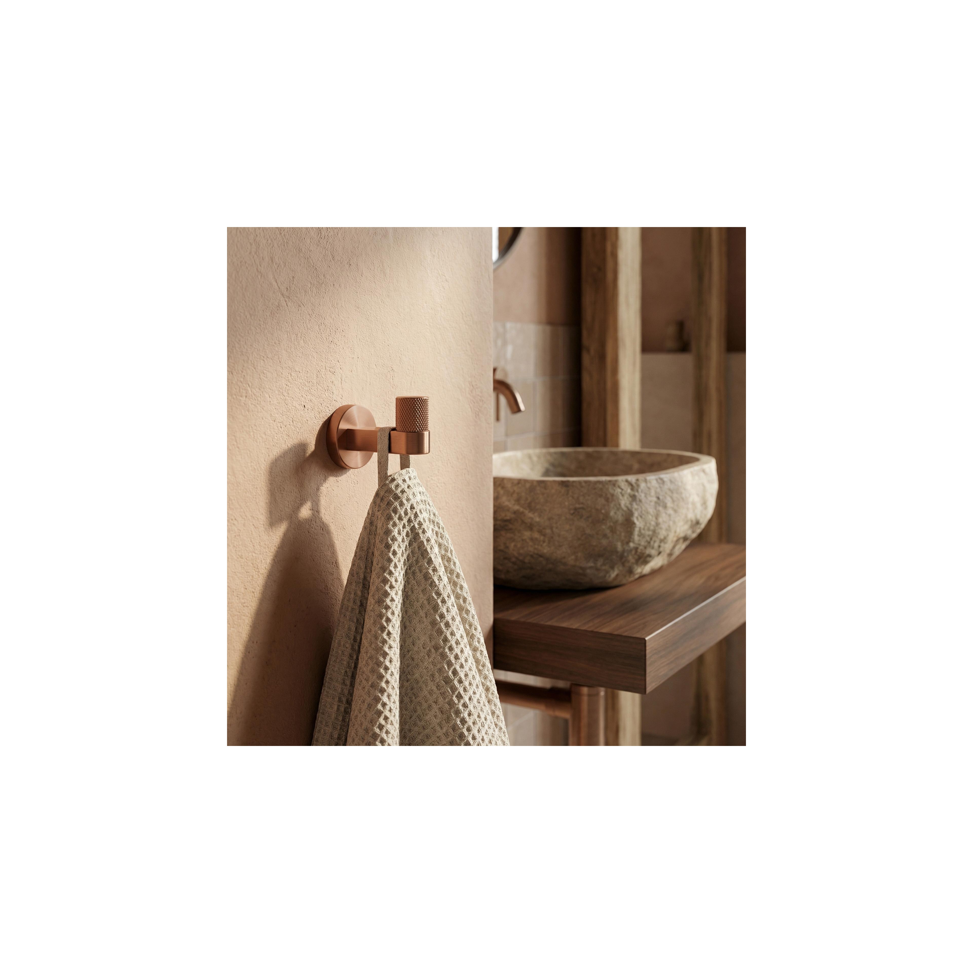 Bathroom hook 39104 ORI Brush Copper