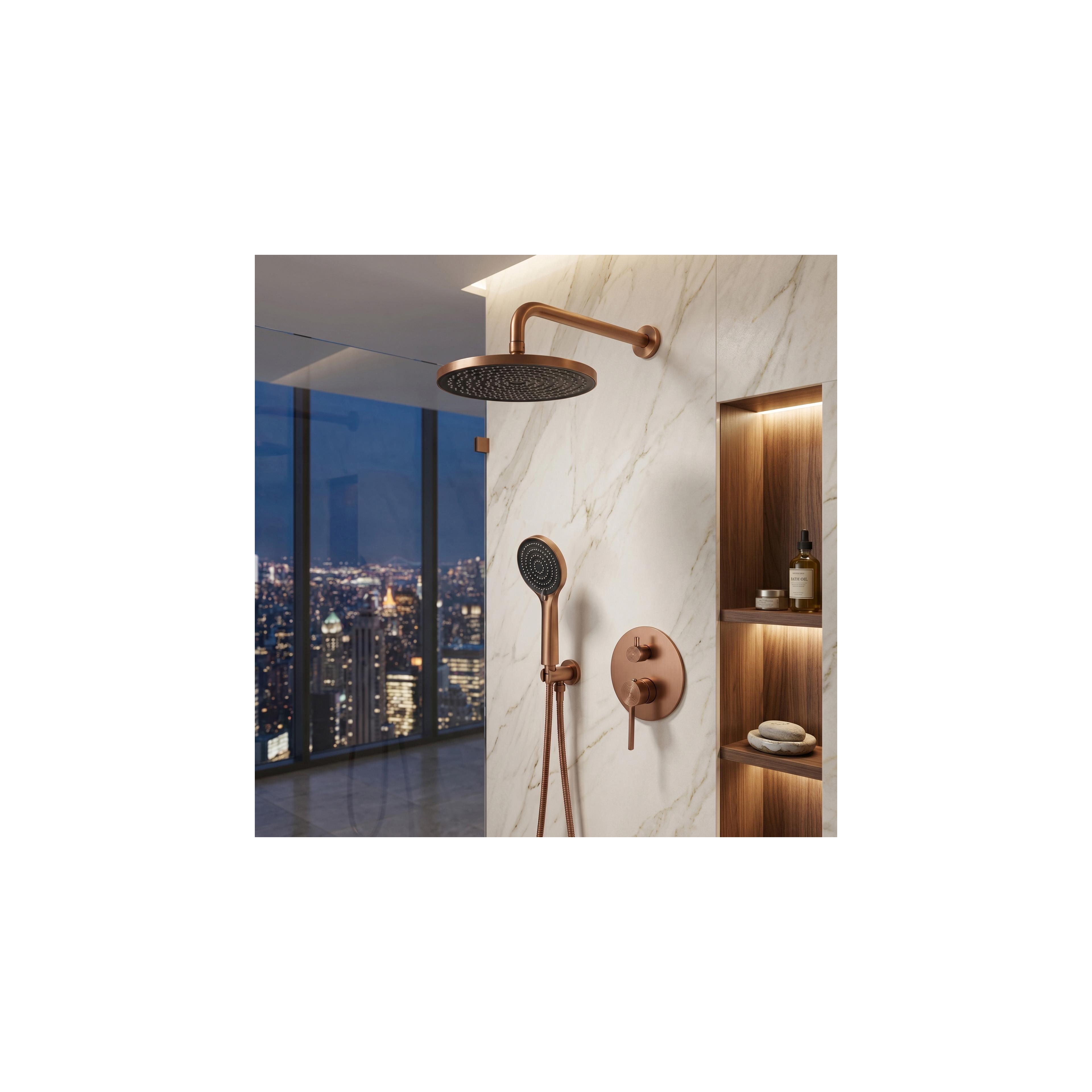 Inbyggd duschset Rea Foster Brush Copper + BOX