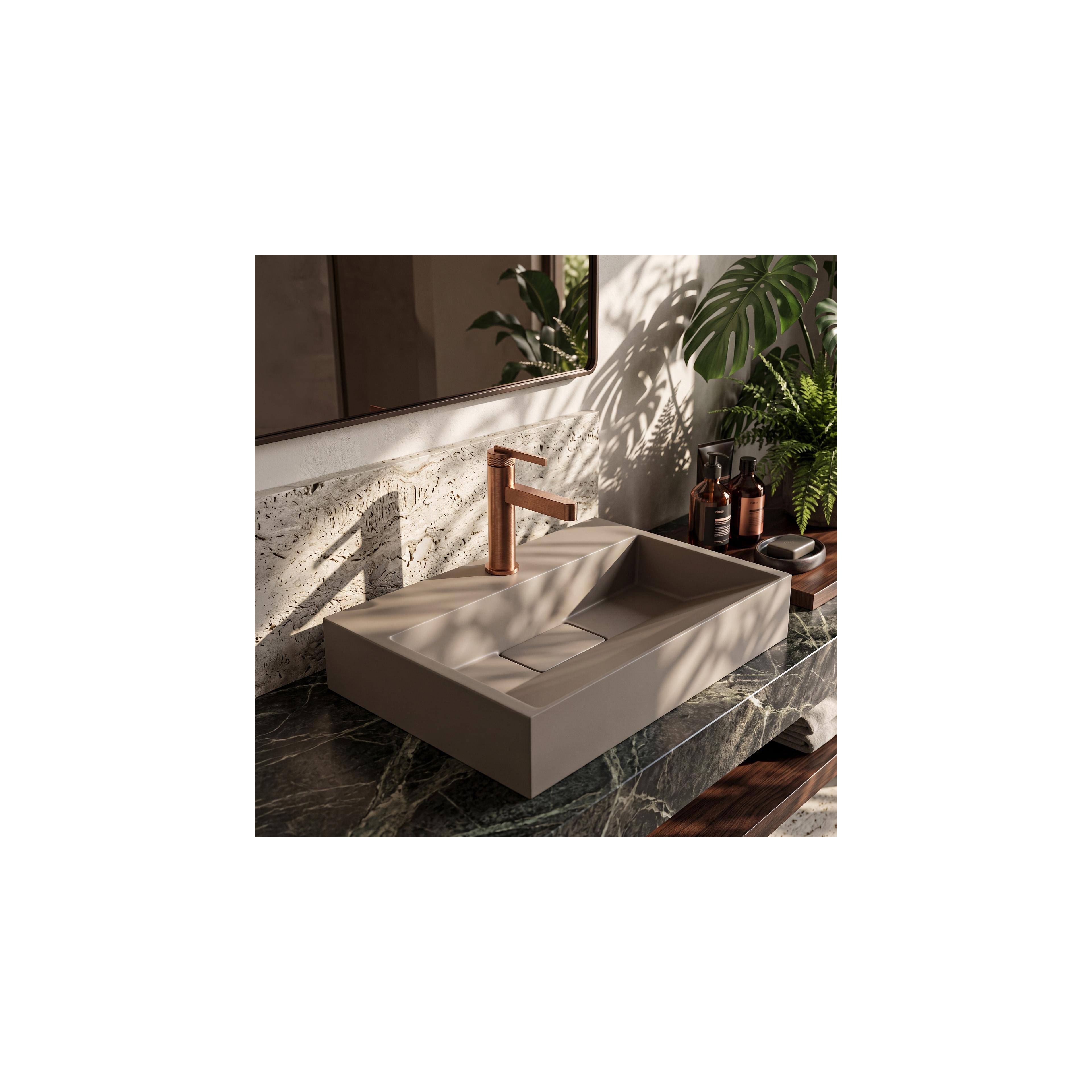 Konglomeratni umivaonik Rea GOYA 50CM Taupe
