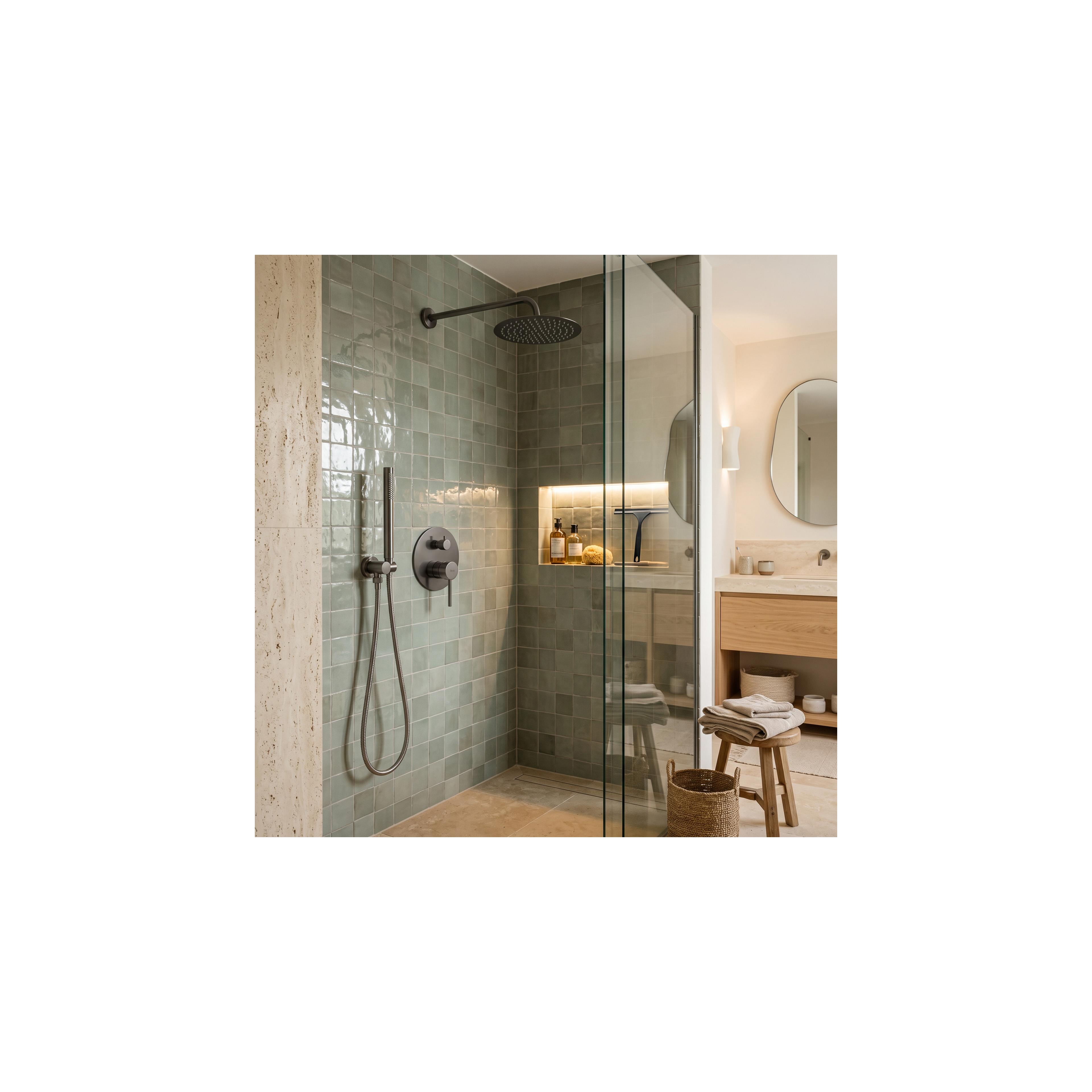 Kit de douche encastré Rea Lungo Titan + BOX