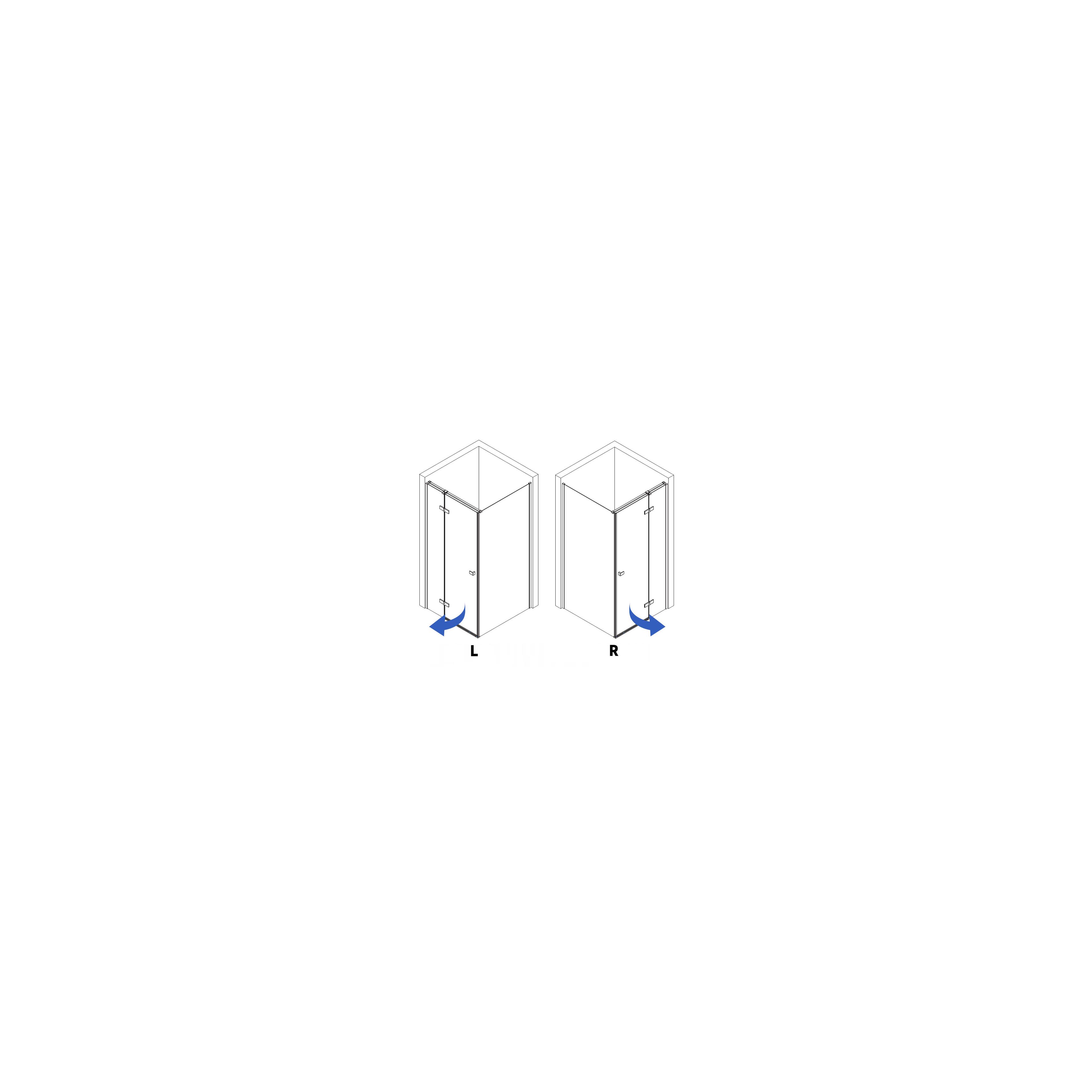 Cabine de duche Rea Atlas 80x100 Chrome