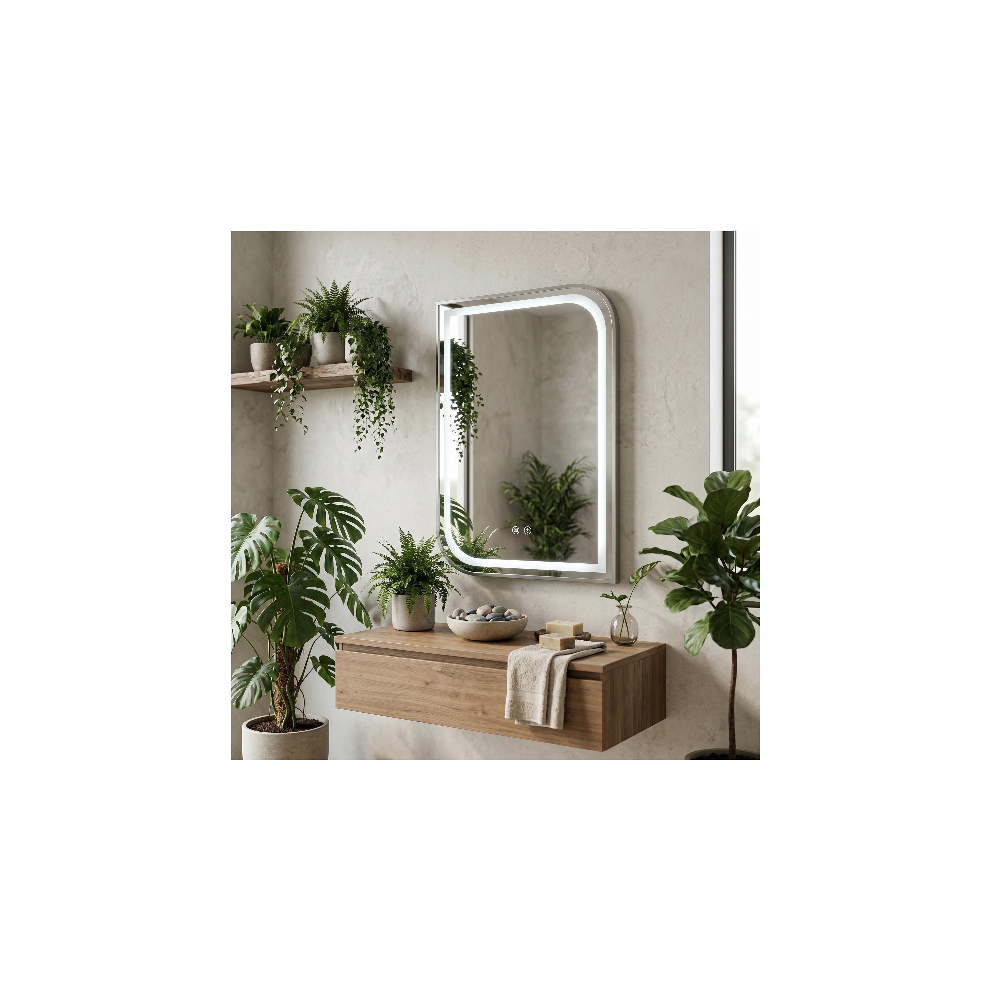 Specchio LED ZONE 70x50 BRUSH NICKEL