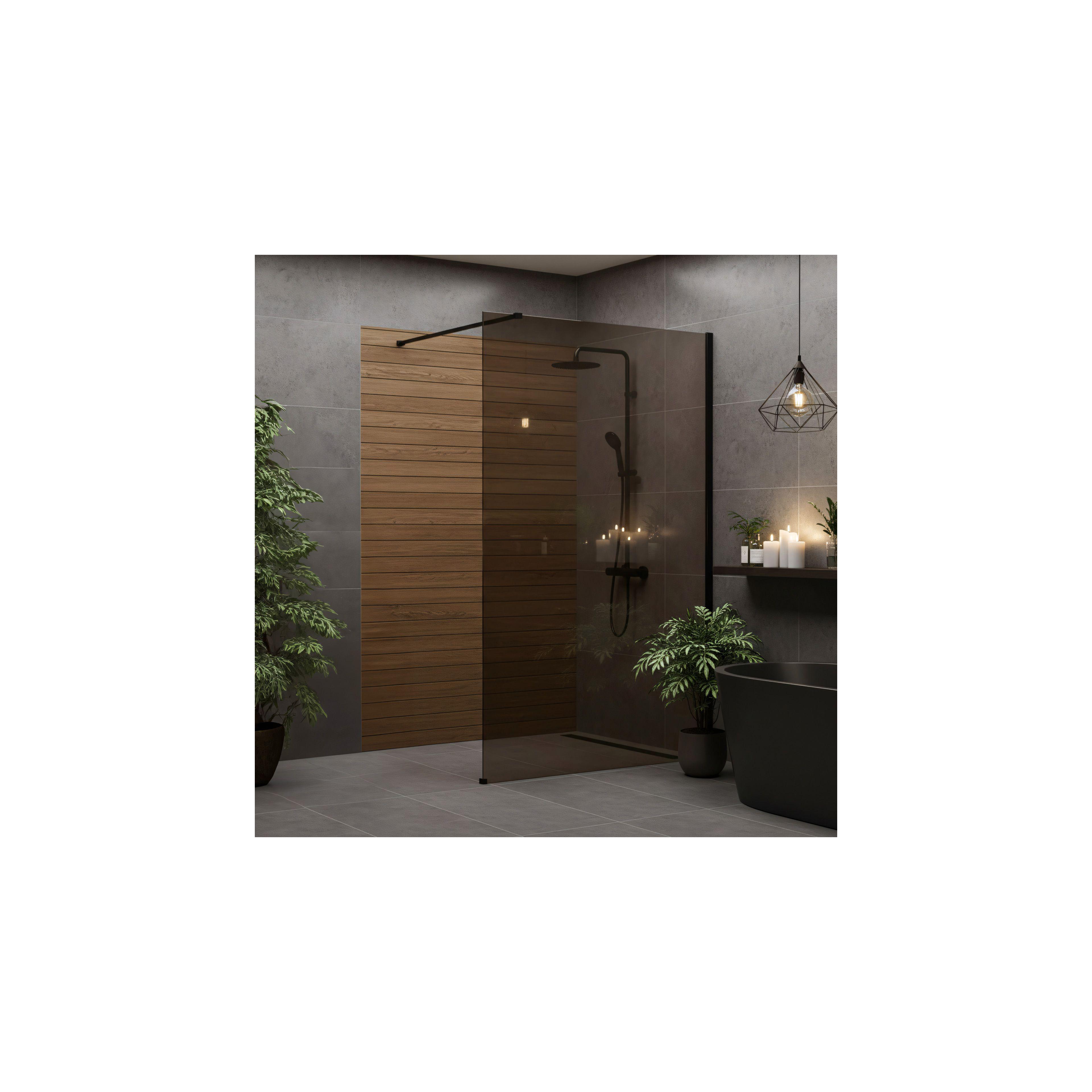 Sprchová zástěna Rea Flexi Brown / Black 110