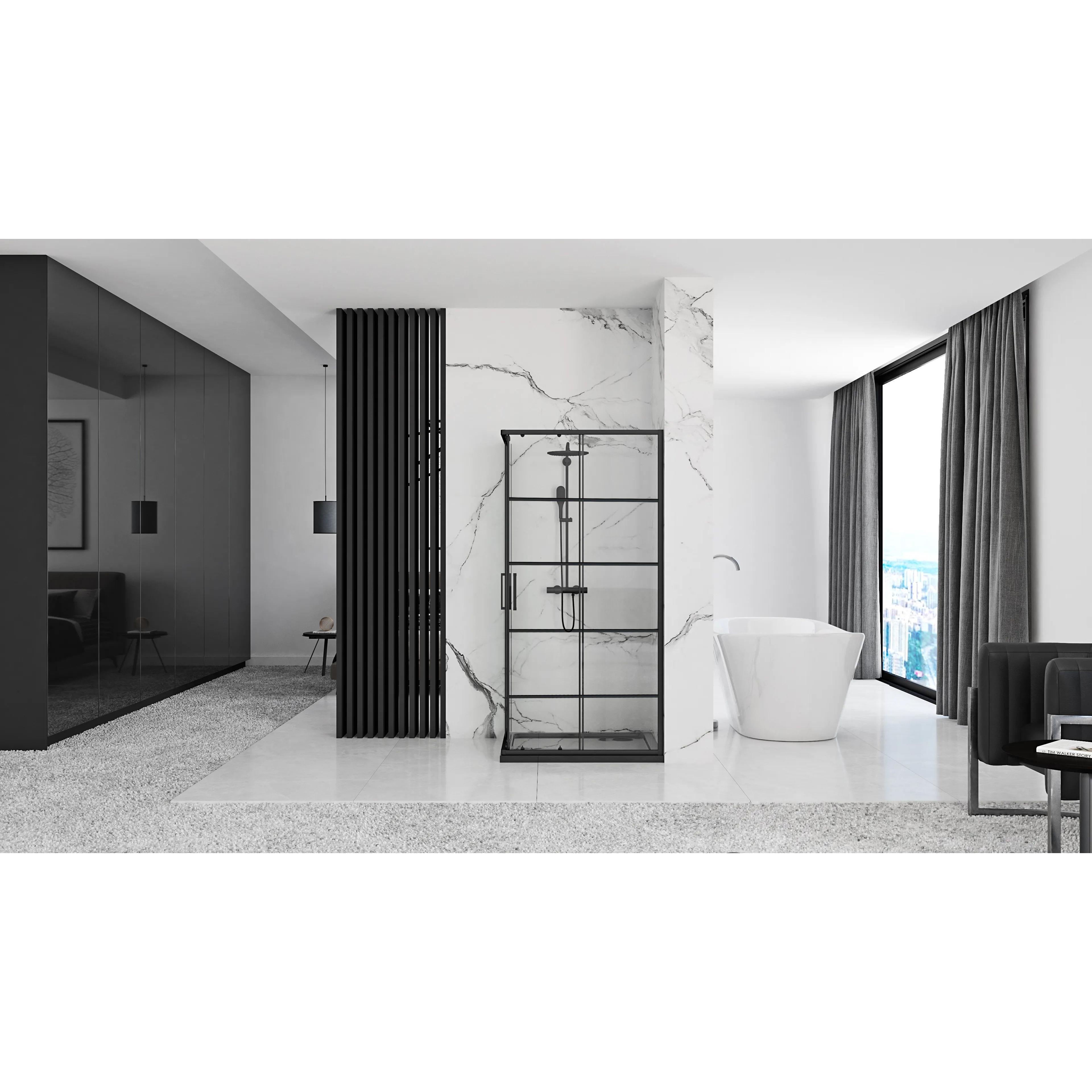 Duschkabine Rea Concept Black 80x100