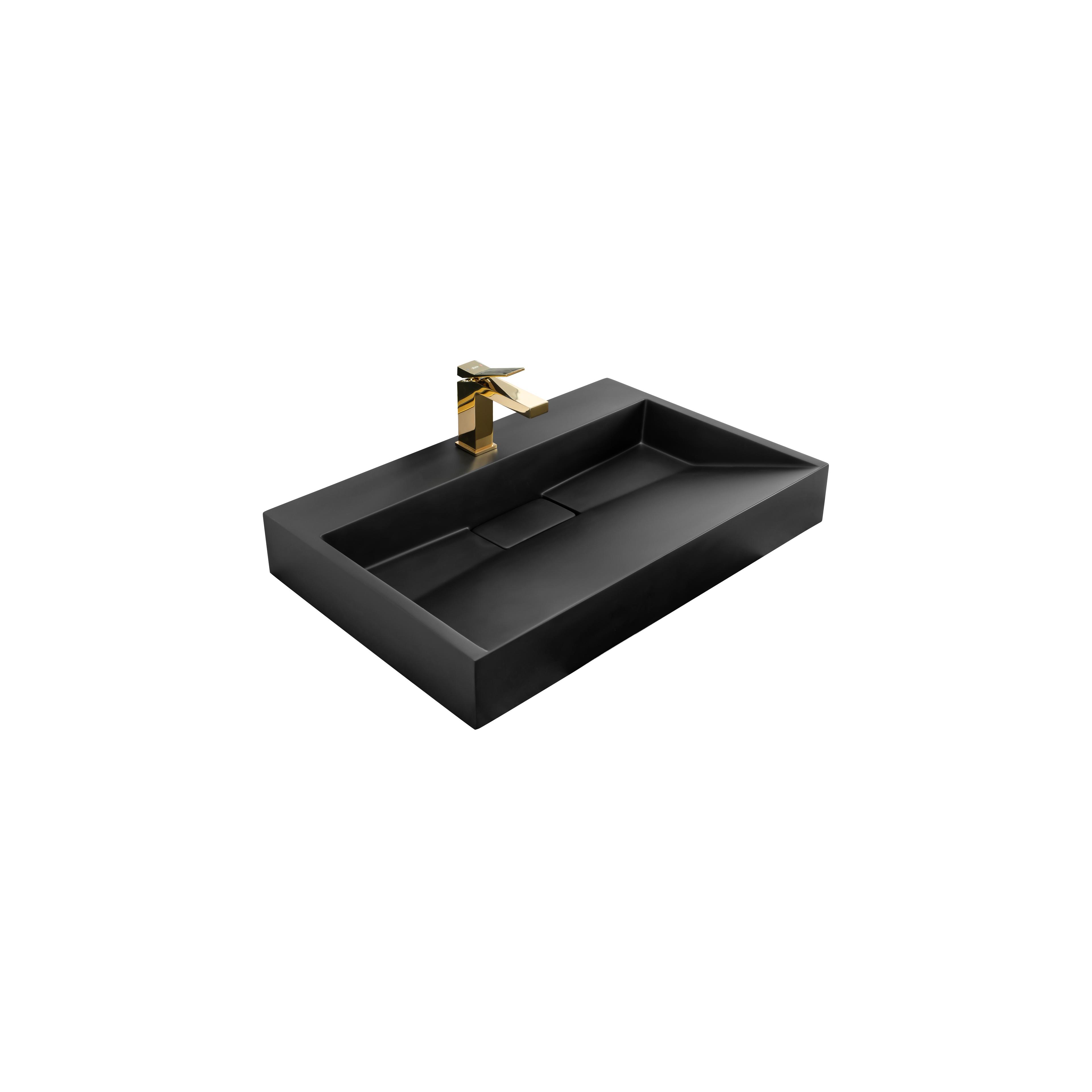 Waschbecken Konglomerat GOYA Black Matt 70CM