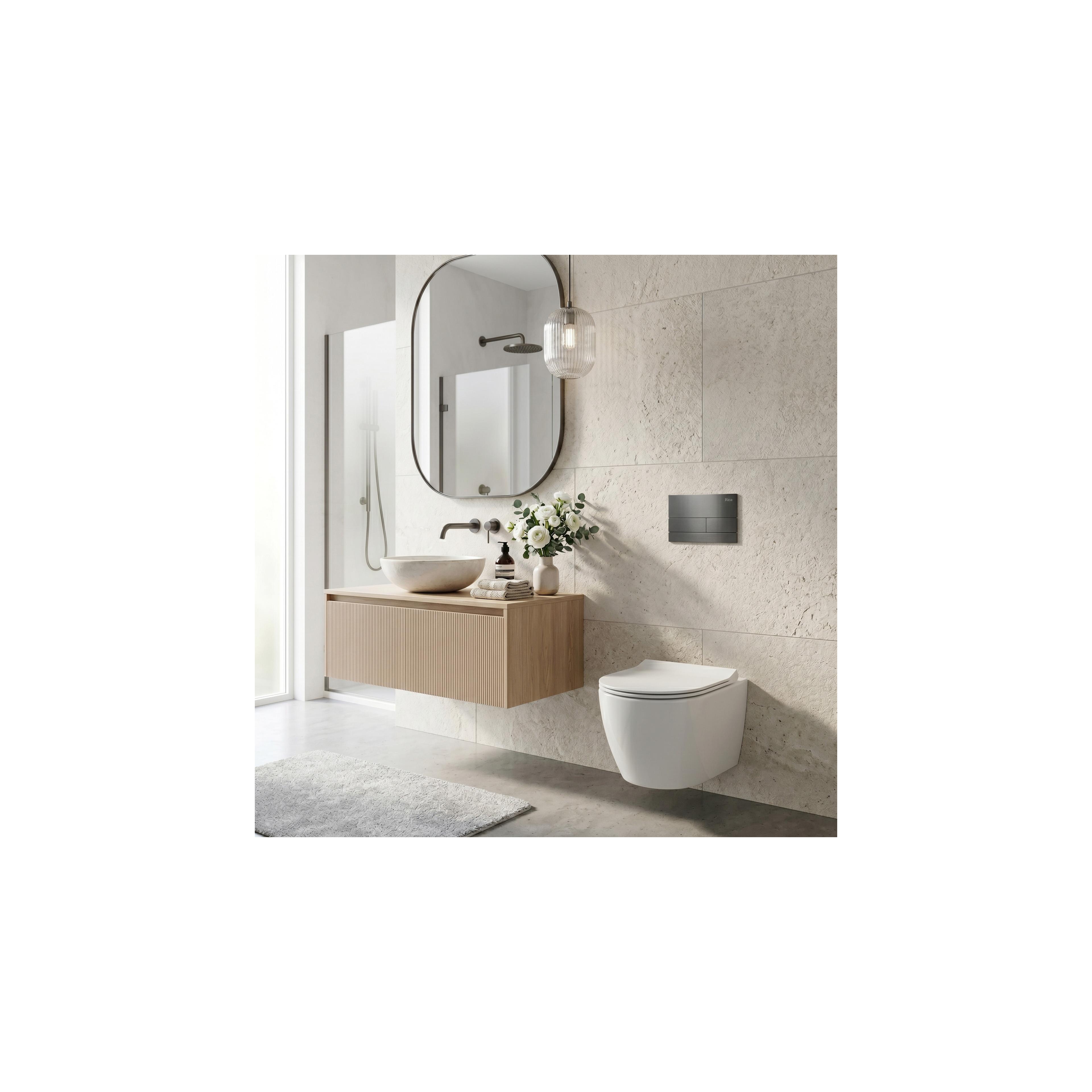 Gestell unterputzset Slim 024N für WC becken mit T taste Tytan