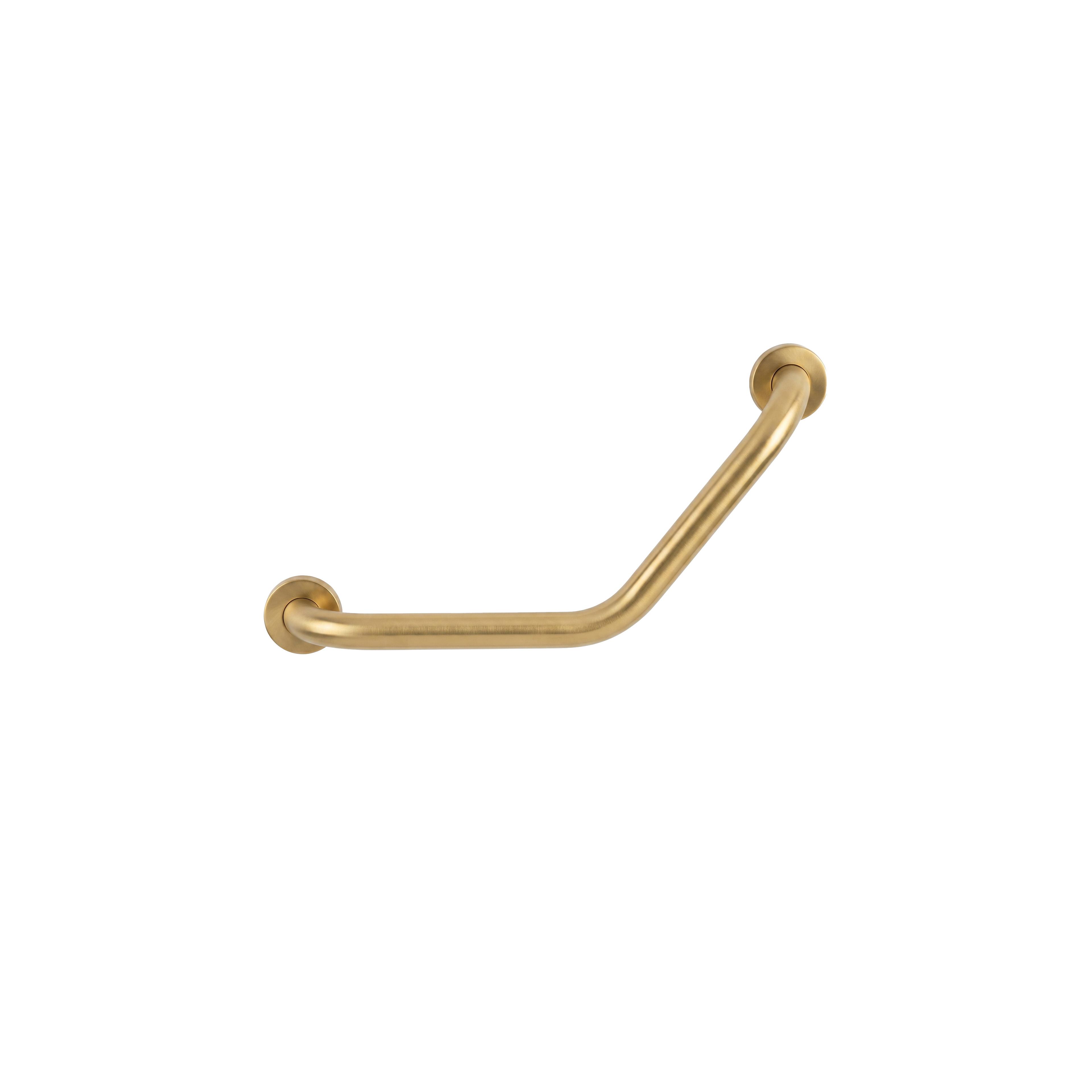 Angewinkelte Badezimmer-Haltestange BRUSH GOLD