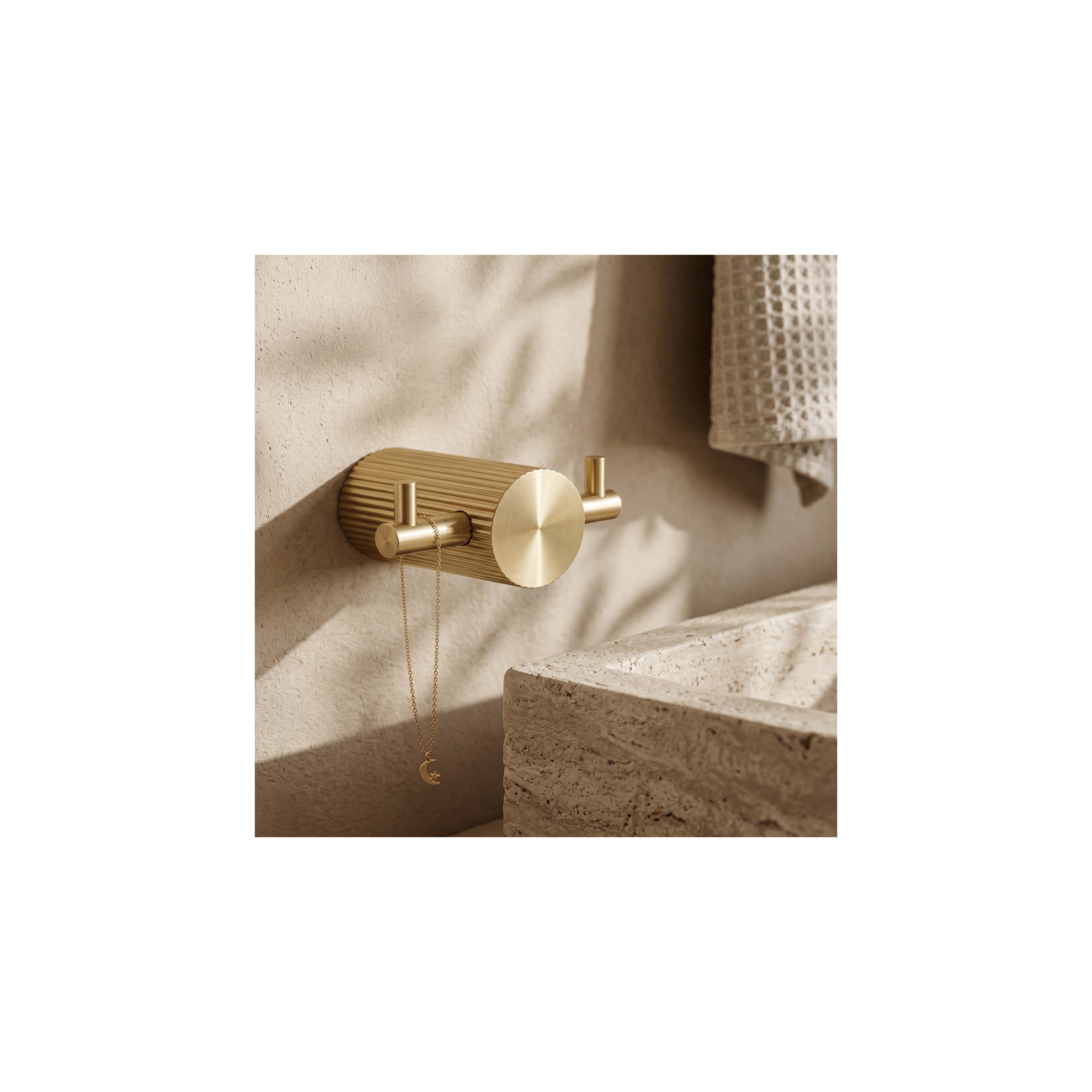 Badezimmerhaken 64104A SOLO Brush Gold