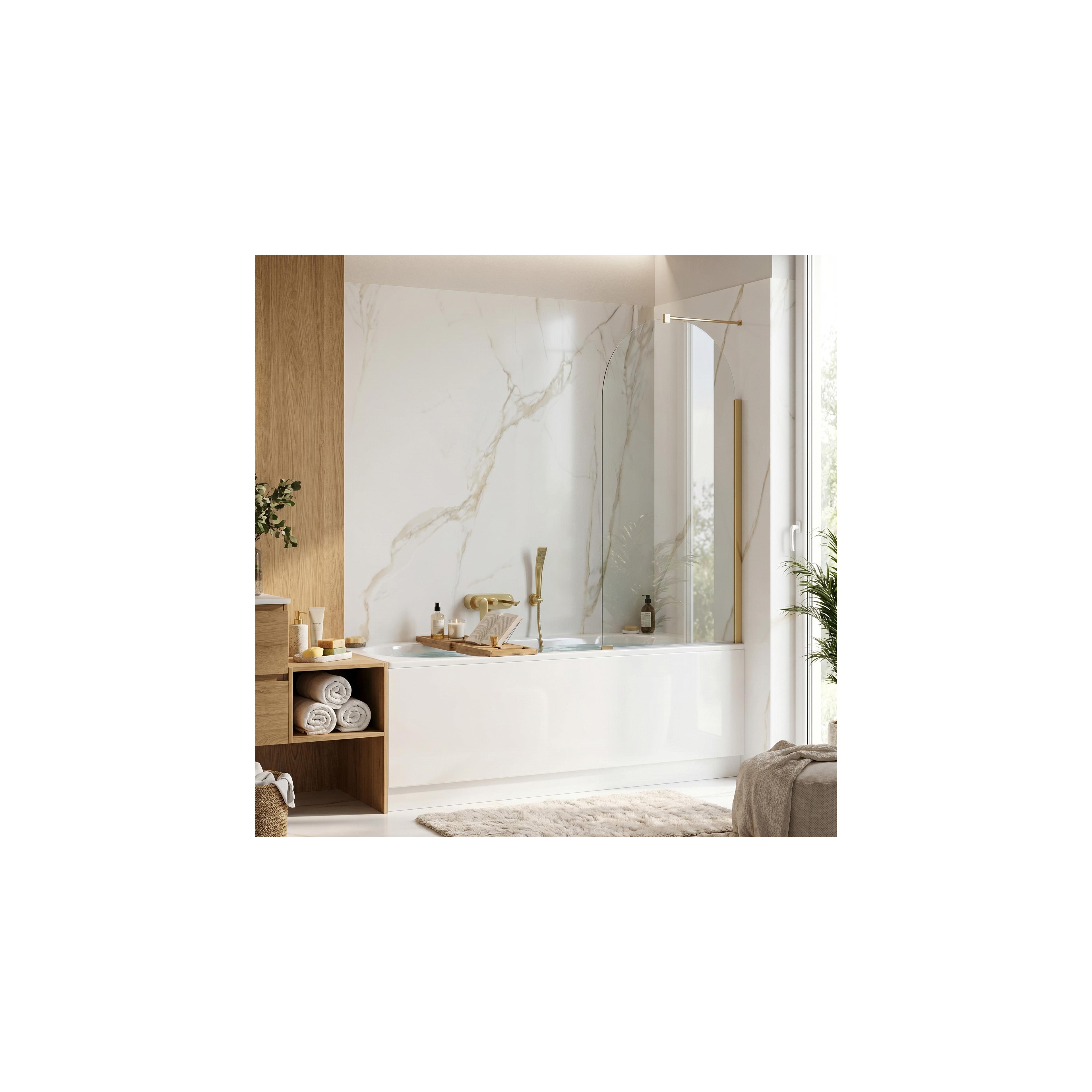 Badewanneaufsatz Rea Elegant Gold Brush 80