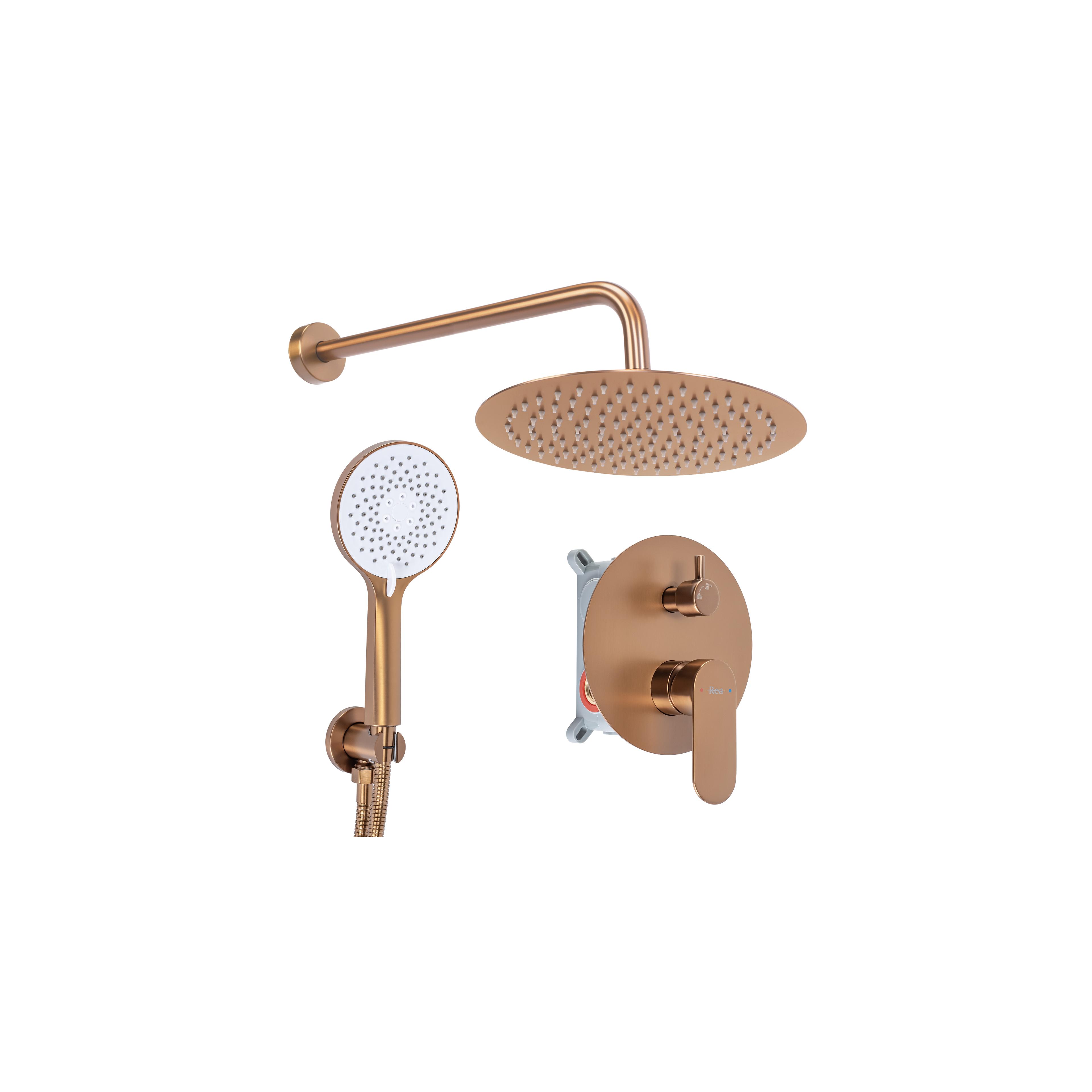 Unterputz Duschset Rea Drop Brush Copper + BOX