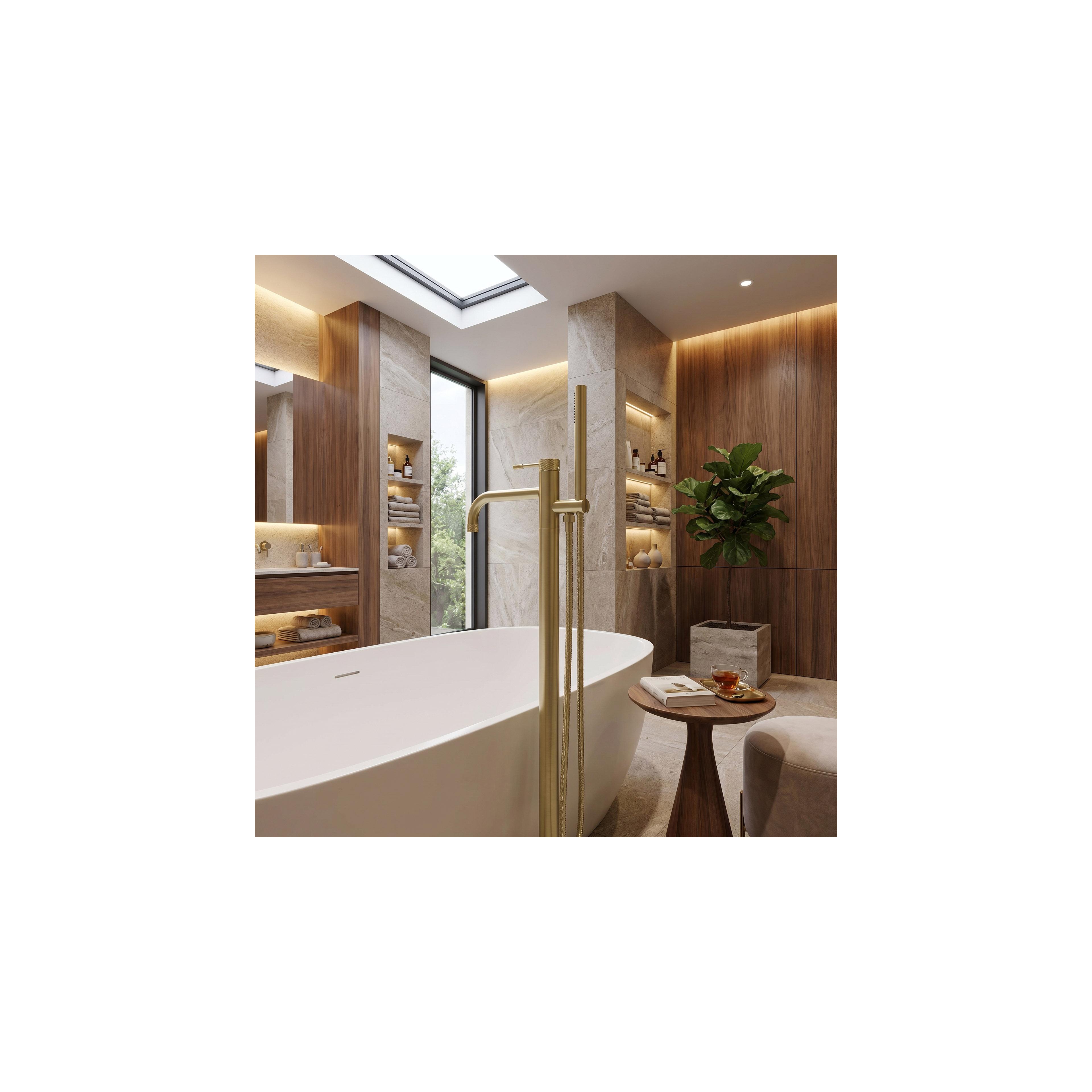 Free-standing faucet Rea Venti Brush Gold