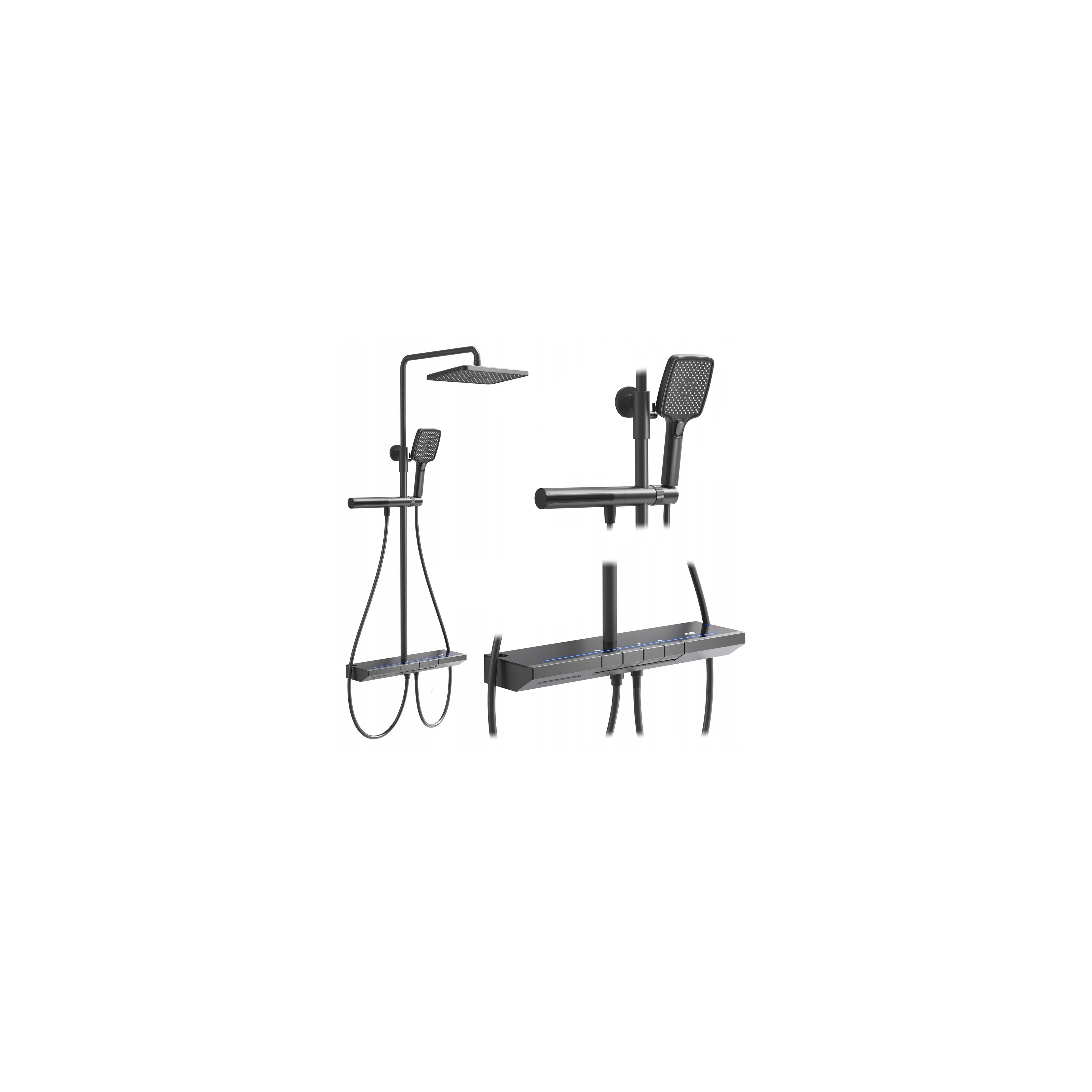 Duschgarnitur mit Thermostat REA Pedro Titanium