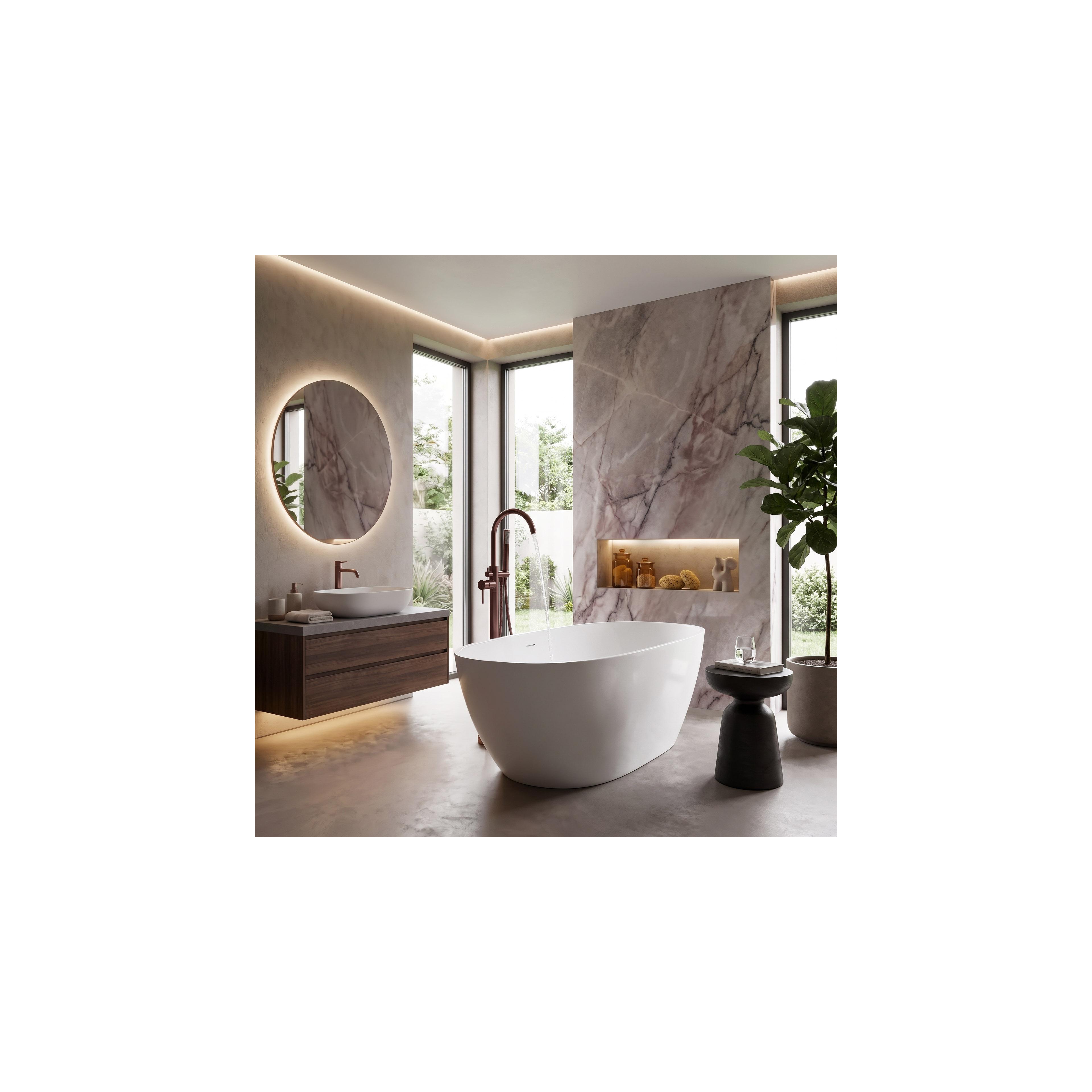 Free-standing faucet Rea Lungo Brush Brown