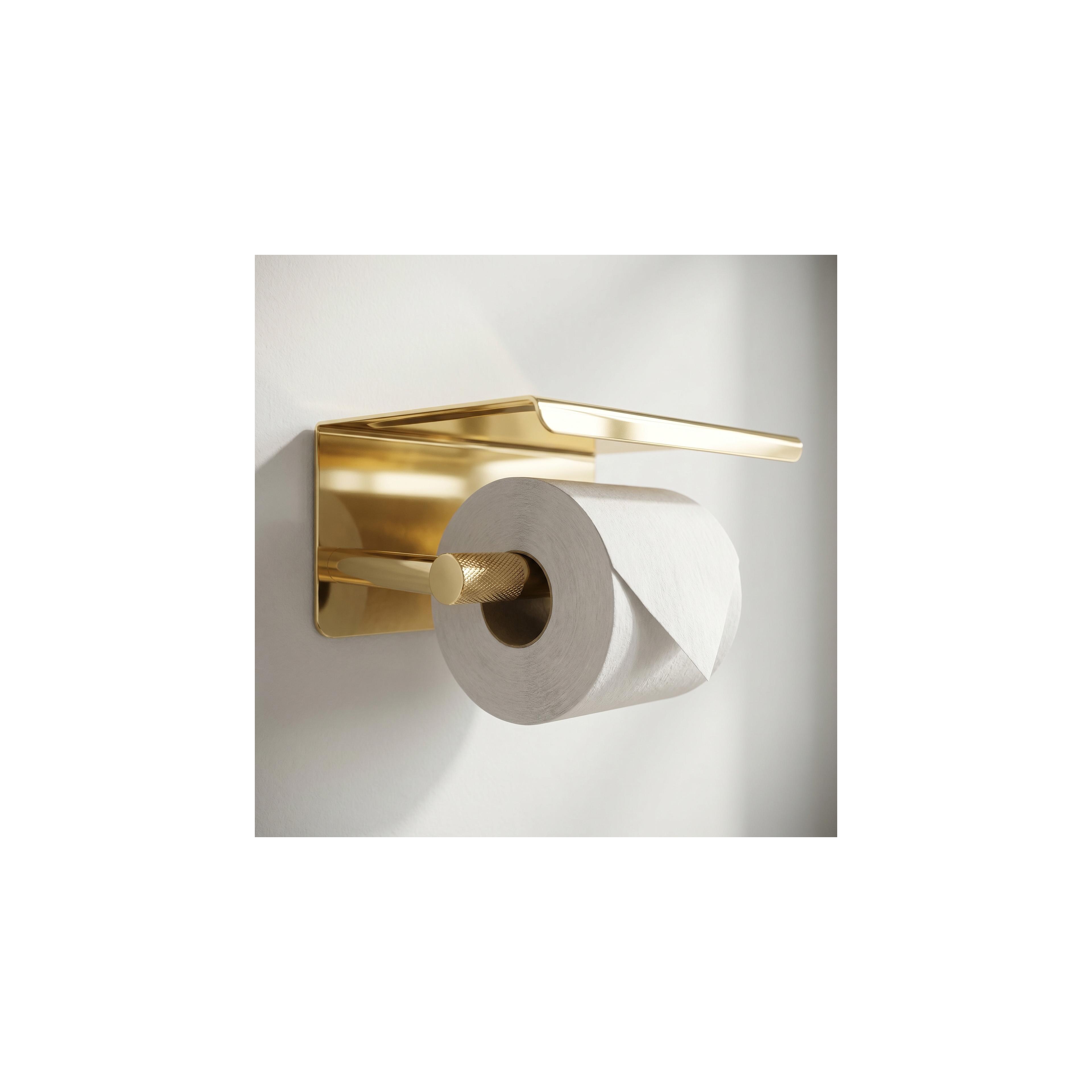 Toilettenpapierhalter mit Ablage 6613 Modern Gold