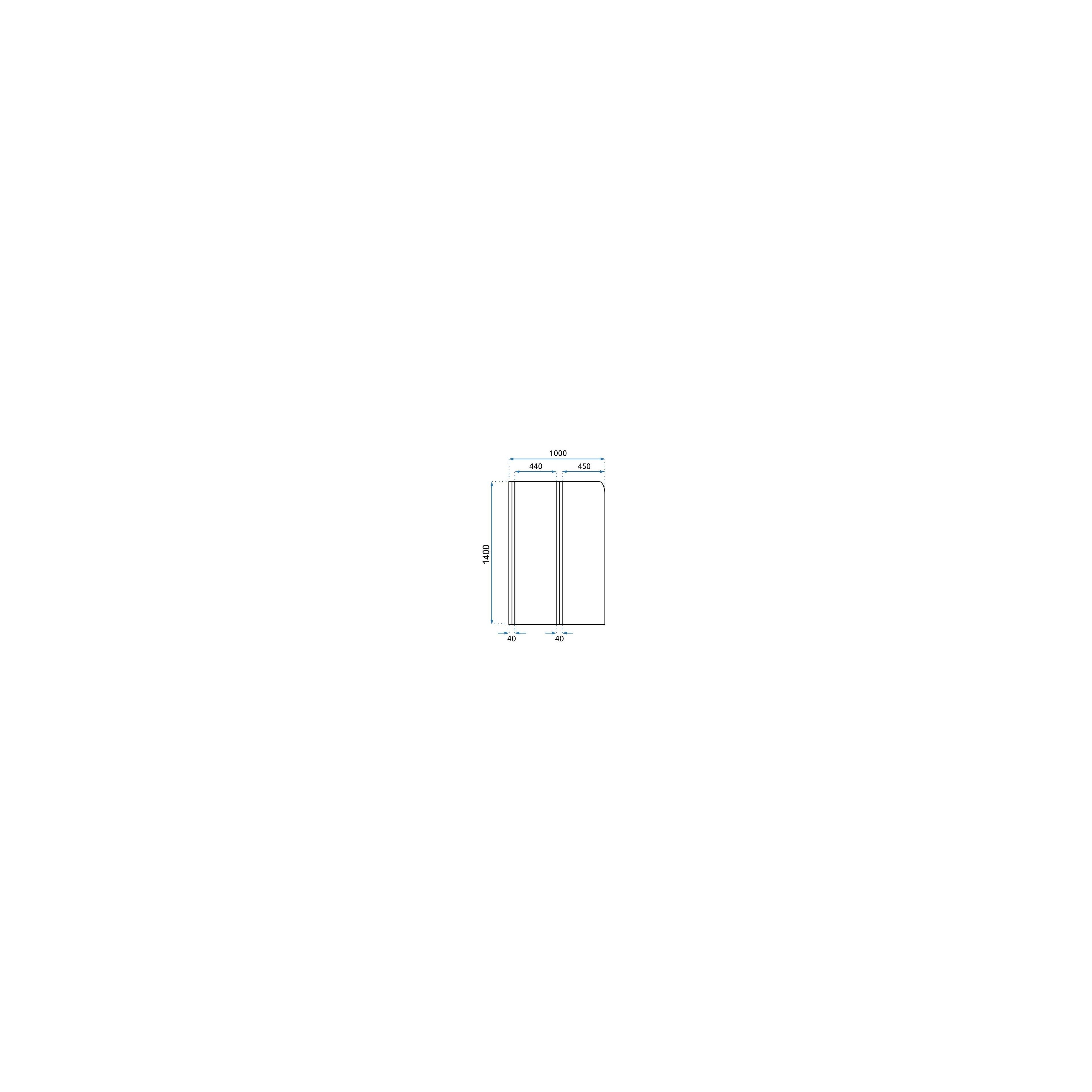 bathtub screen Rea Agat-2 100 BRUSH GOLD