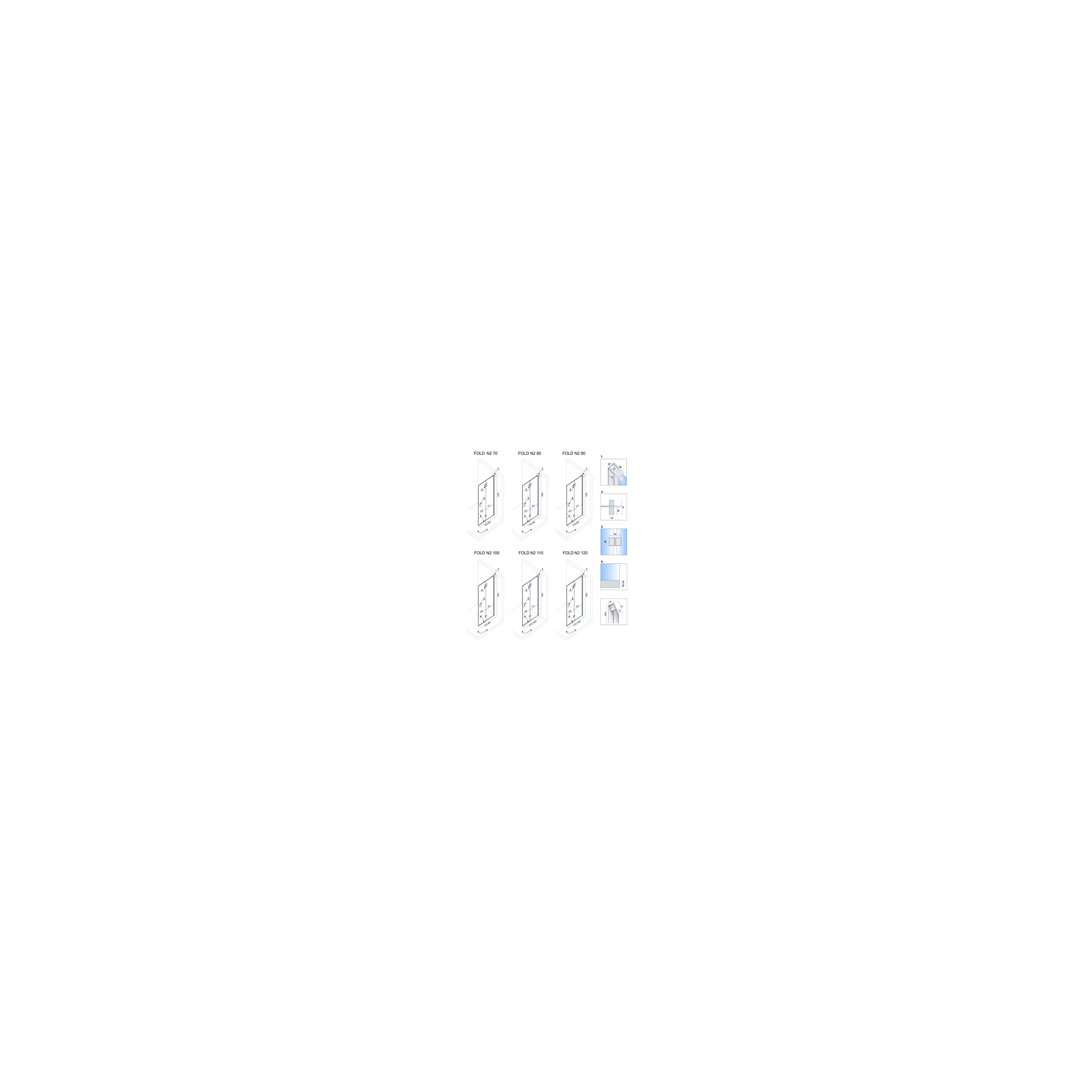 Cabina de dus pliabil Rea Fold N2 Modul