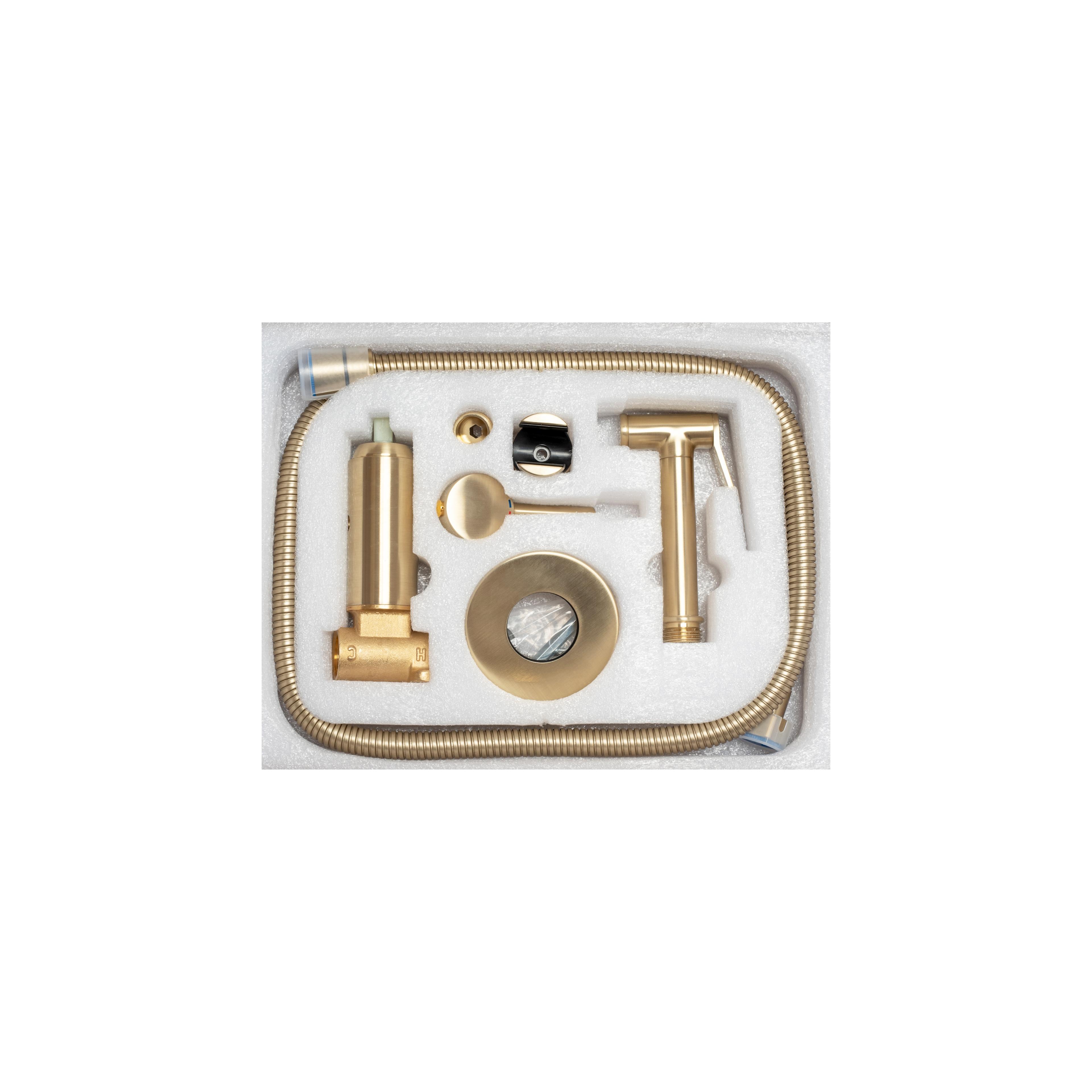 Bidet faucet  Lungo Loop Gold Brush