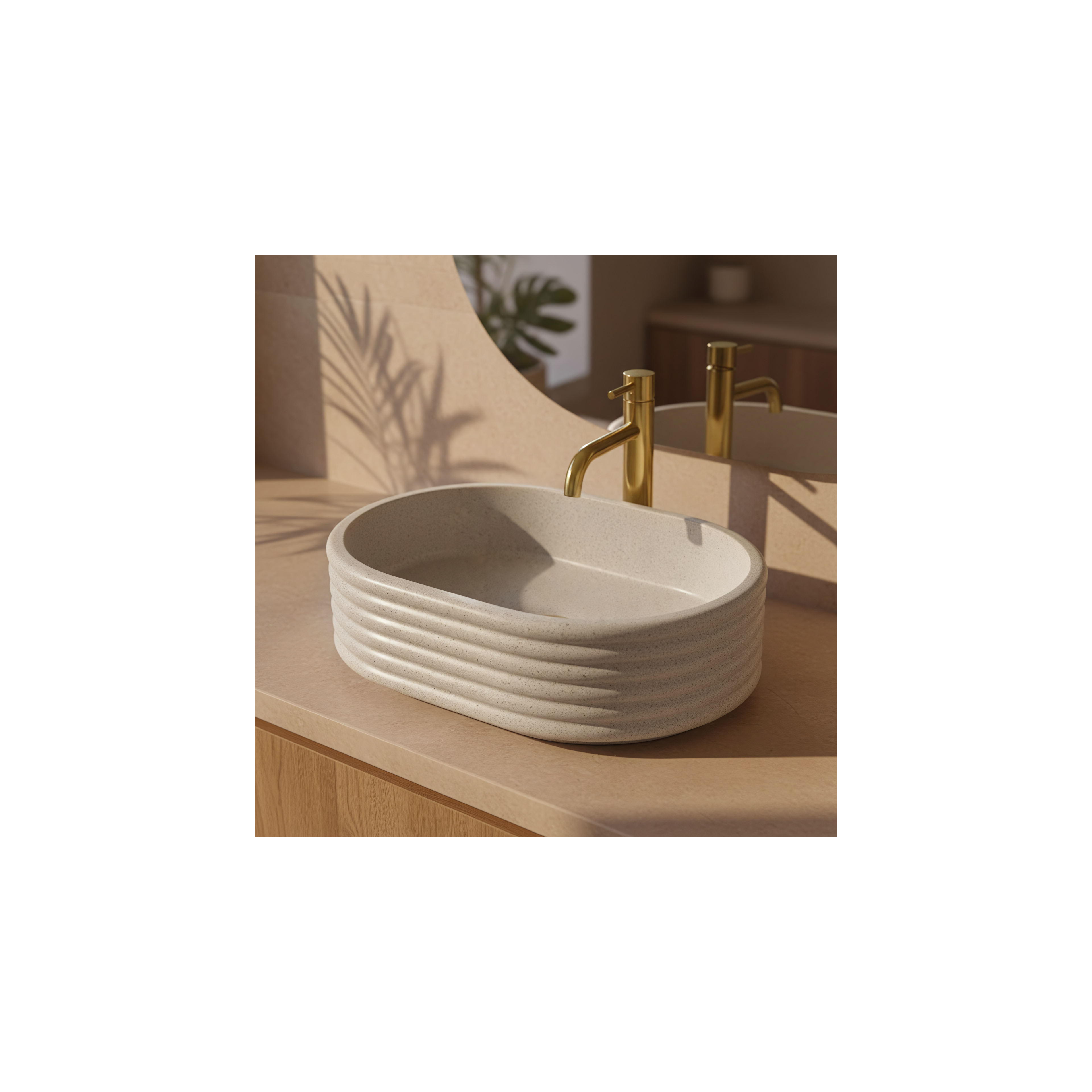 Aufsatzwaschbecken Rea Nicoletta Beige