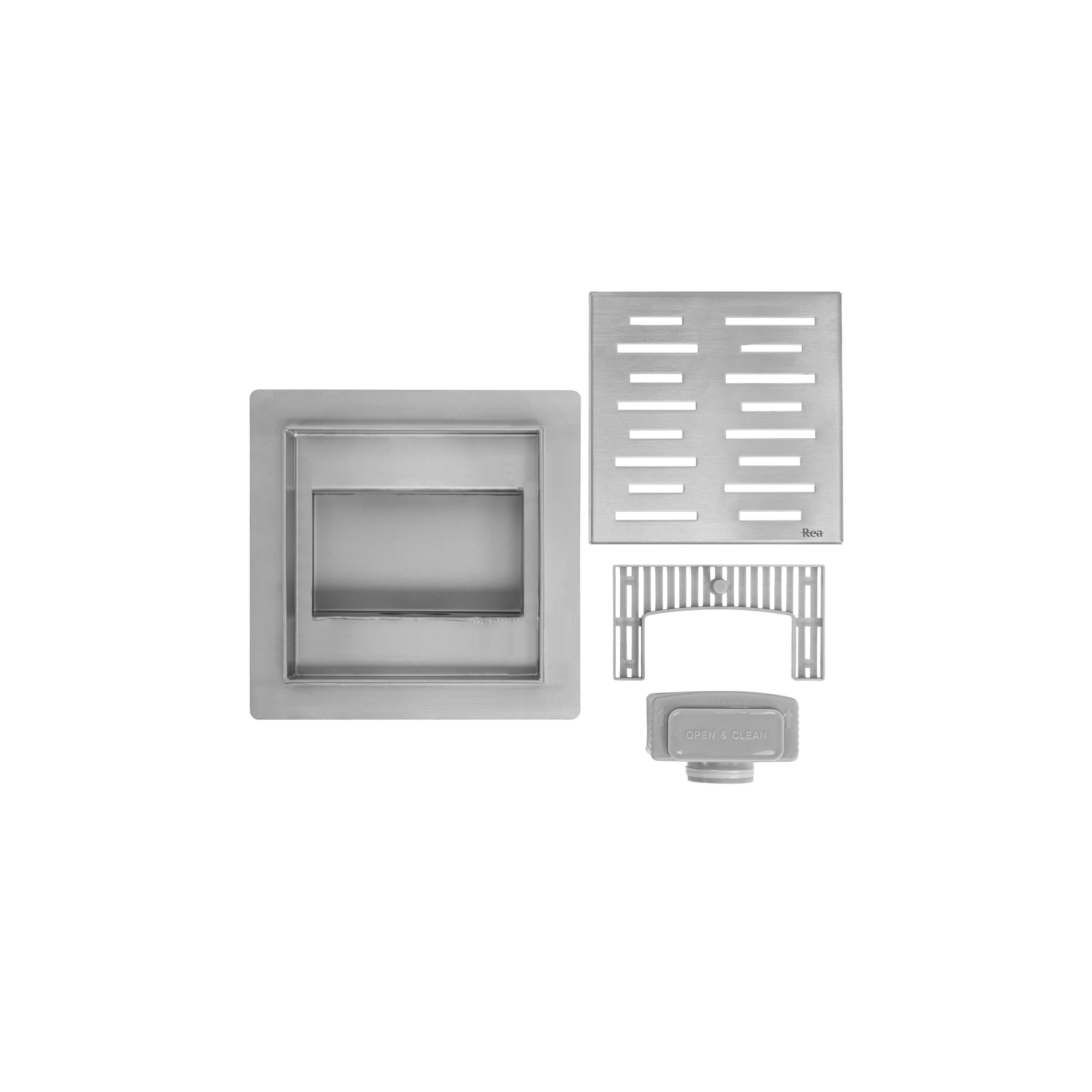 REA LINE lineārā noteka 150x150 BRUSHED NIĶEL
