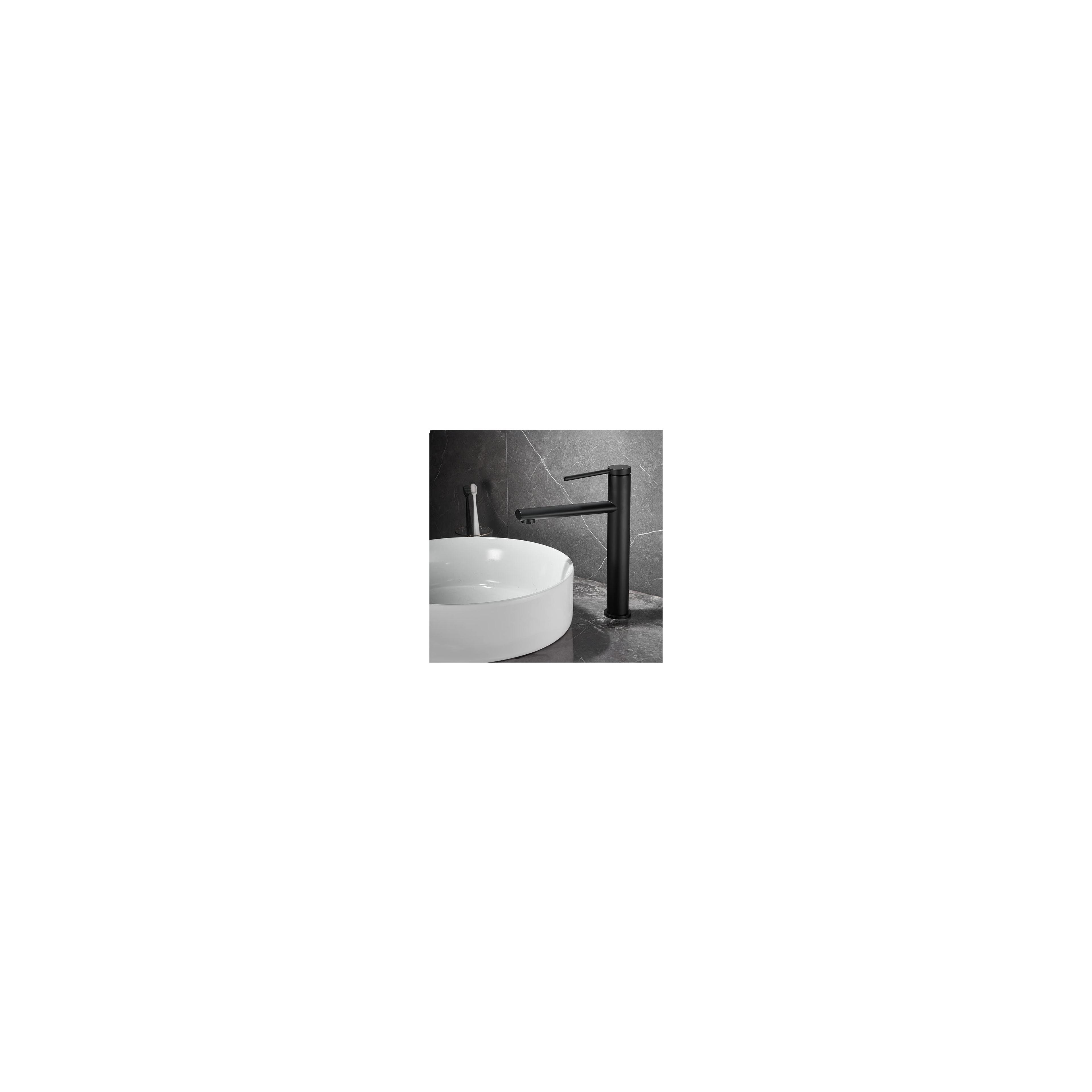 Bathroom faucet Rea Oval Black High