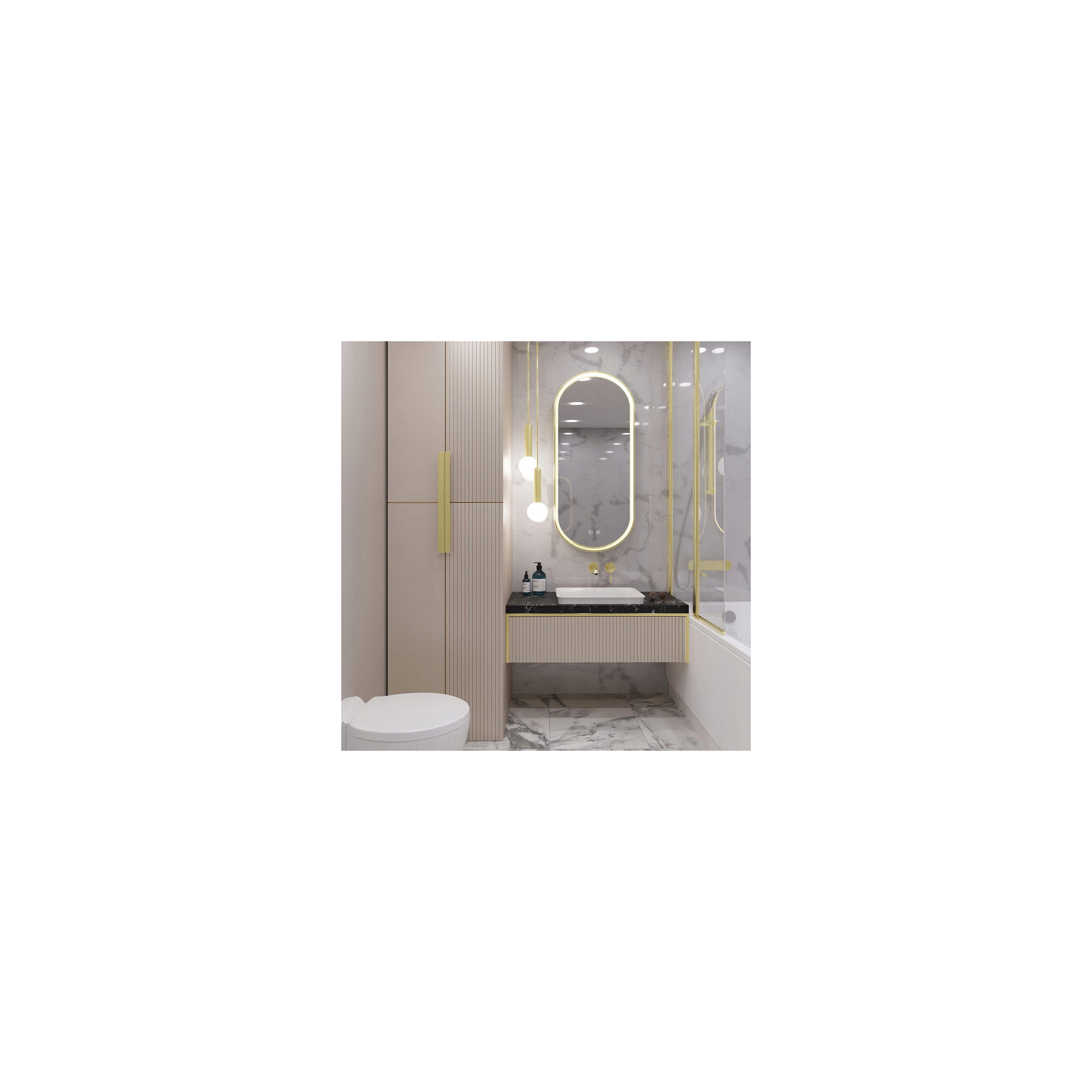 Spiegel LED OVL 50x100cm Gold
