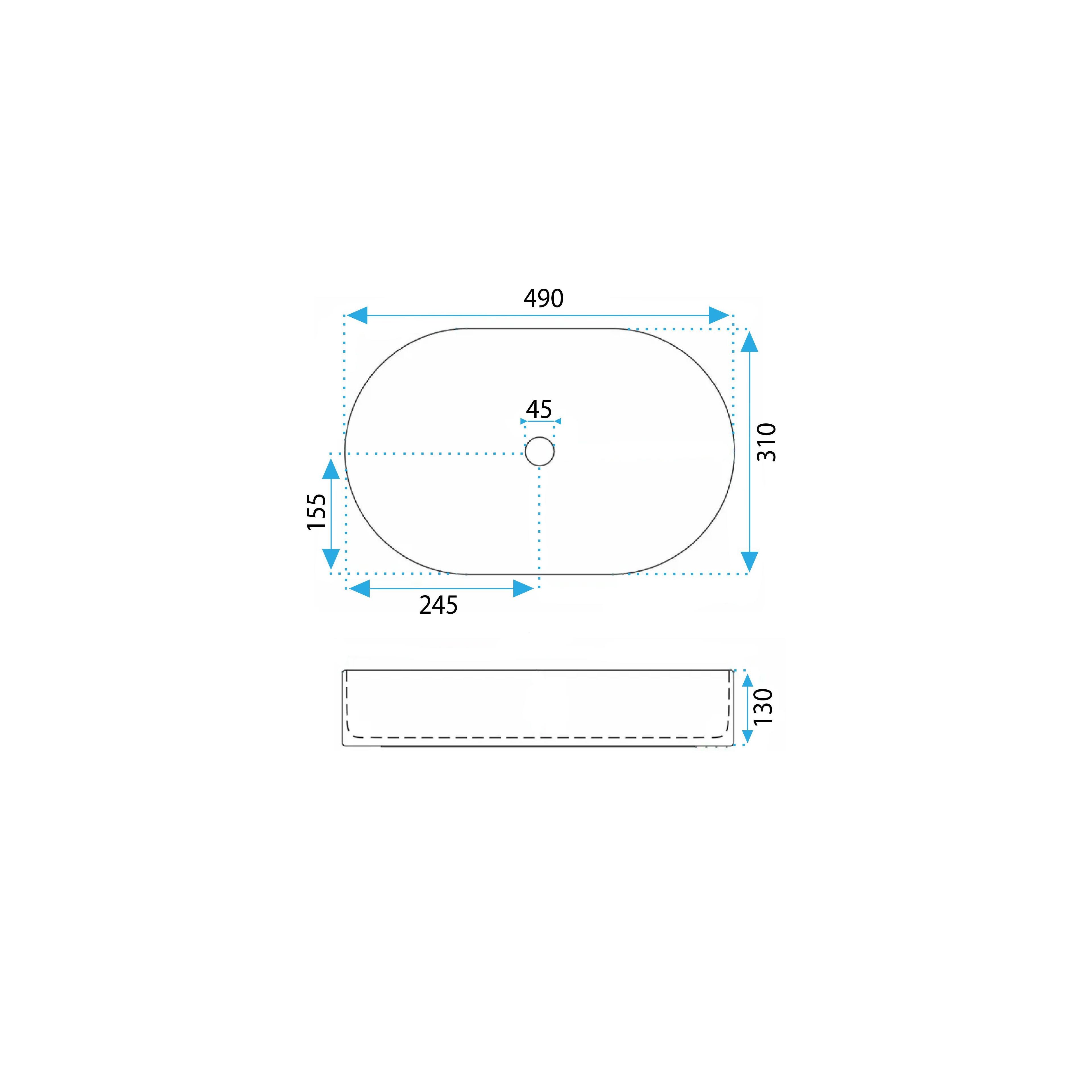 Countertop washbasin Rea Sandy