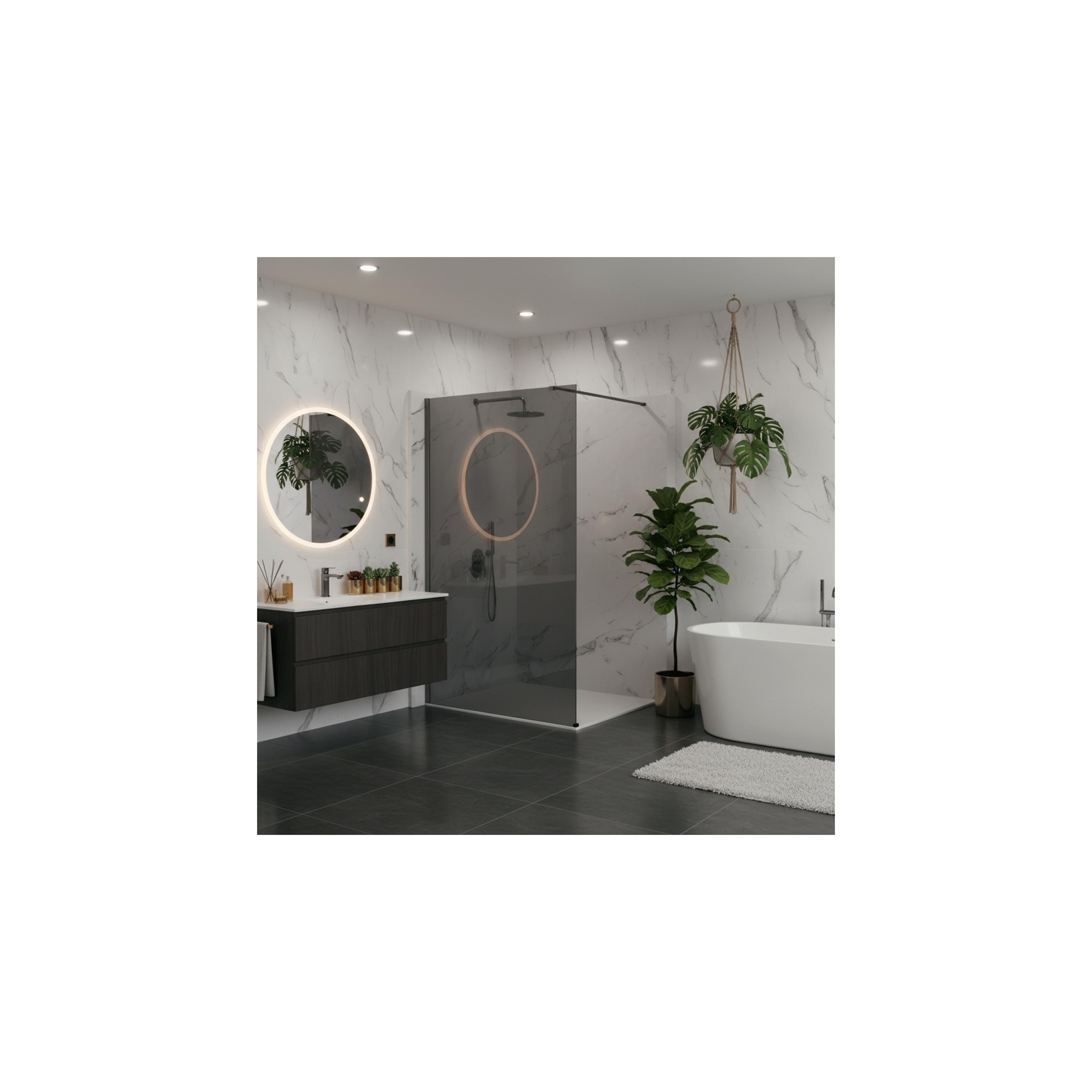 Duschwand Rea Flexi Grey / Titan 130